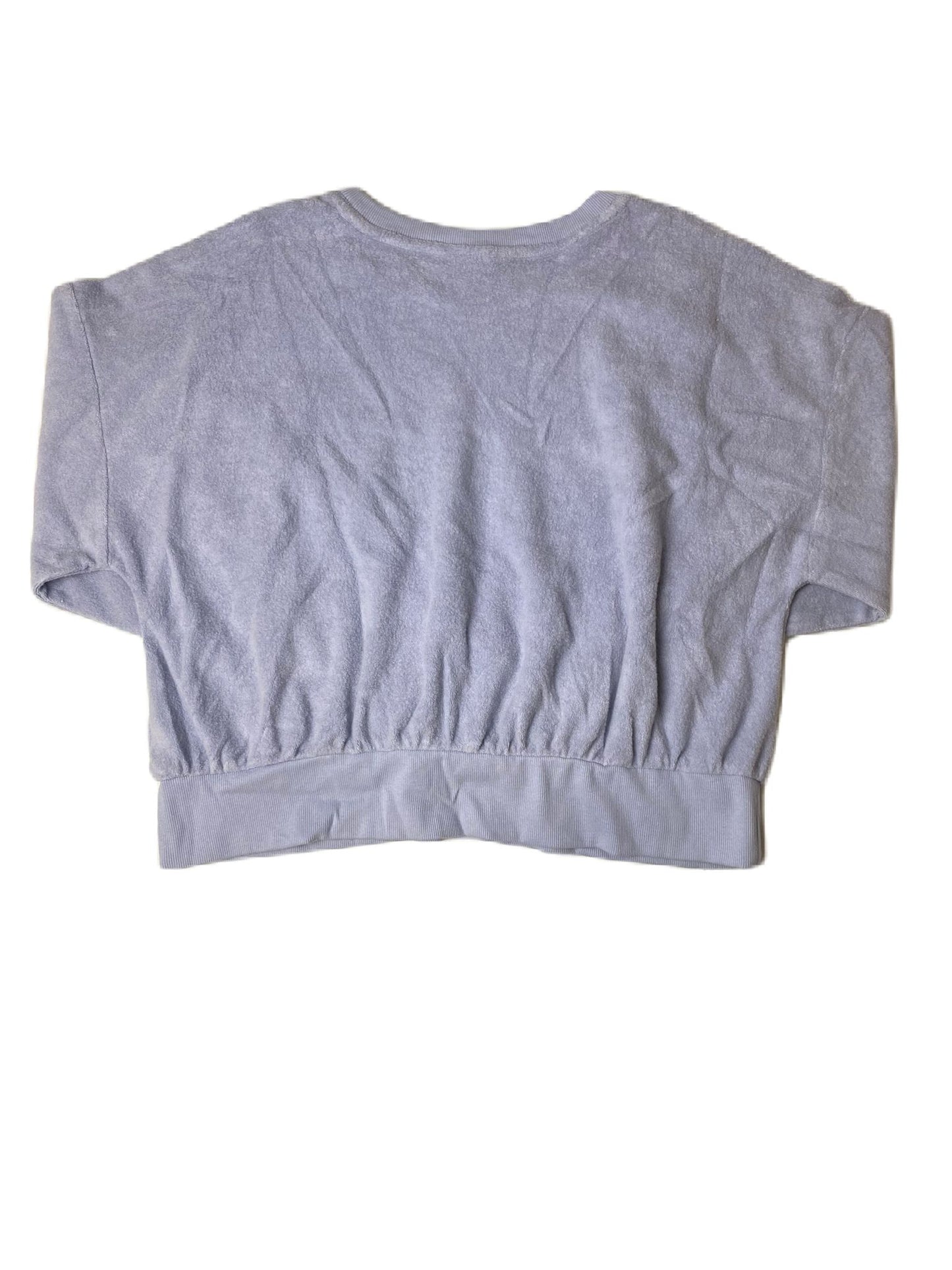 Women's Light Blue Terrycloth Sweatshirt - XL