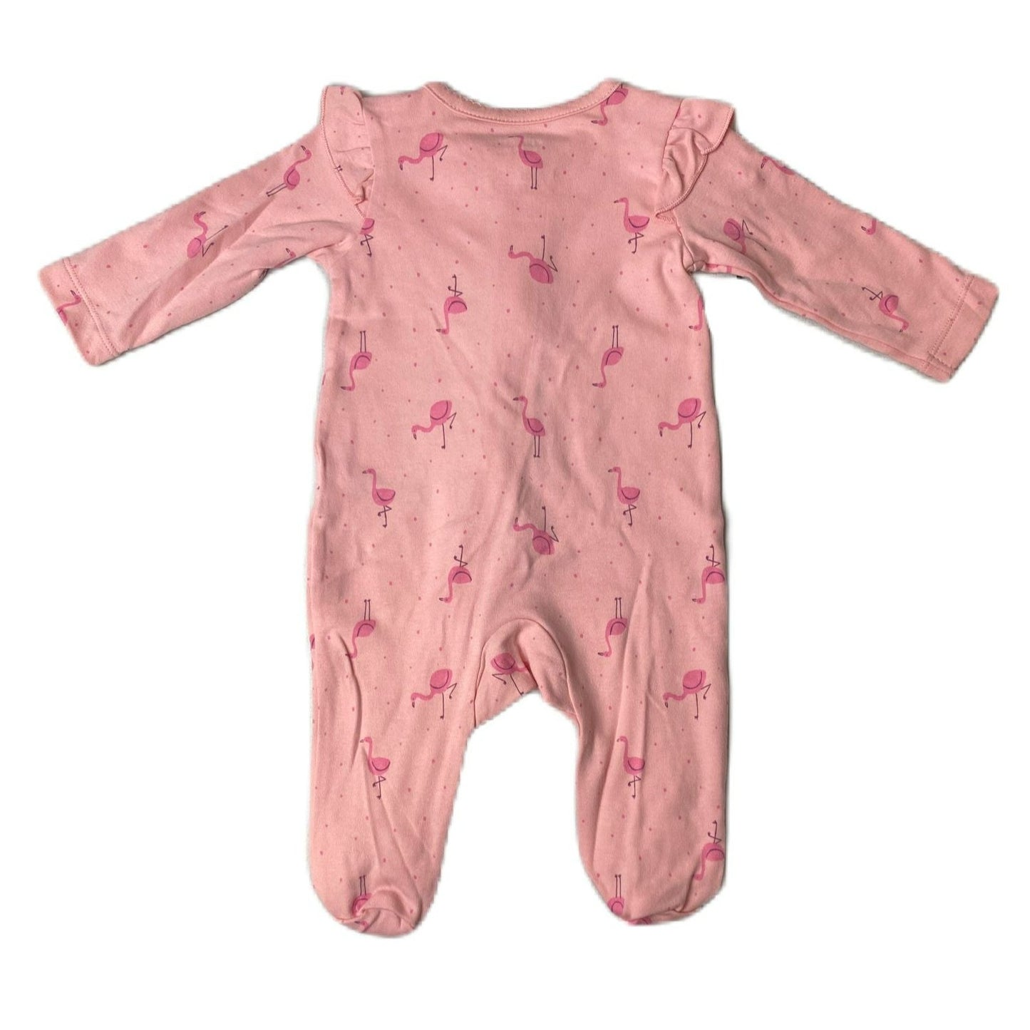 Baby Girls Pink Flamingo 2-Way Zipper One Piece - 3m