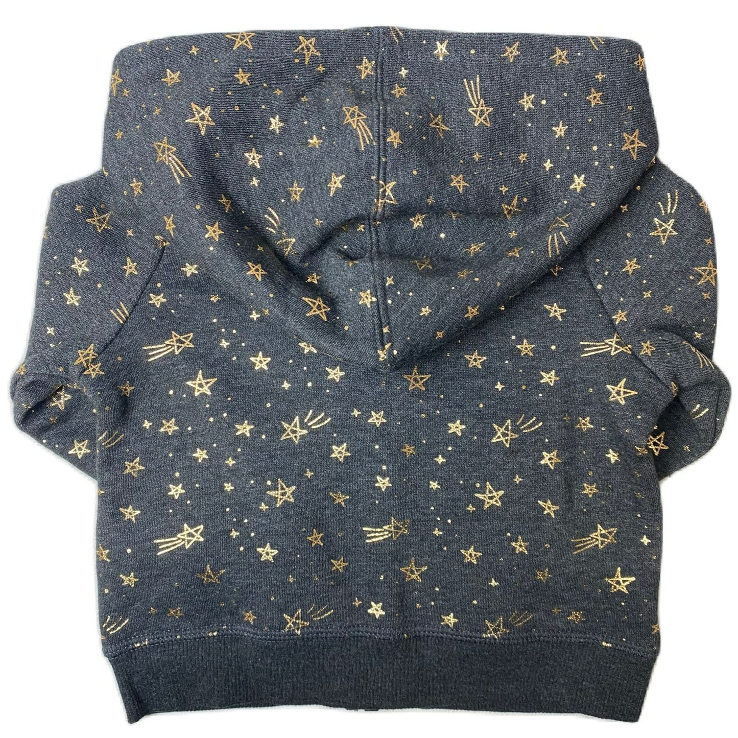 Baby Girls Black and Gold Full Zip Sweater