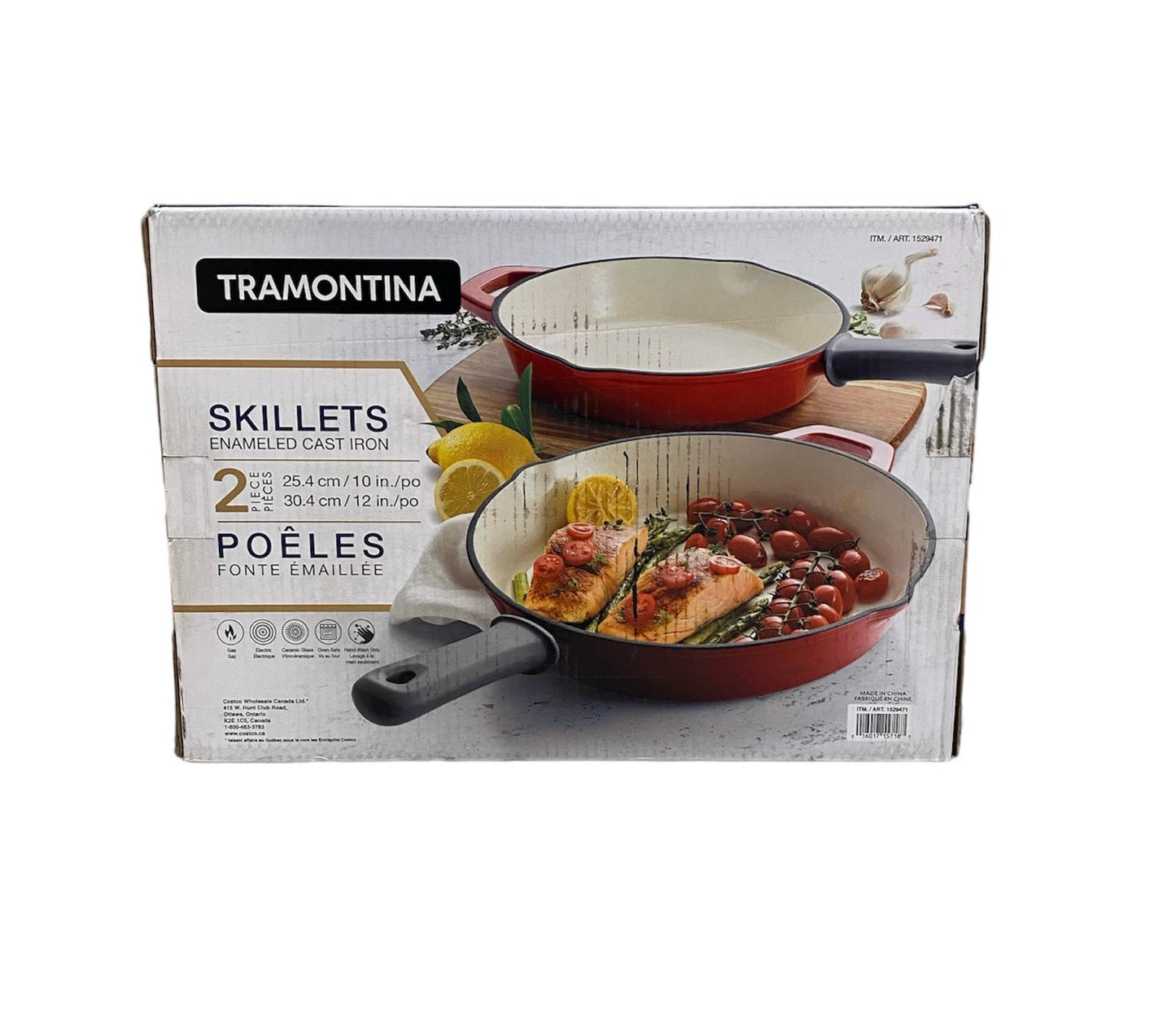 Enameled Cast Iron Skillets, 2-piece