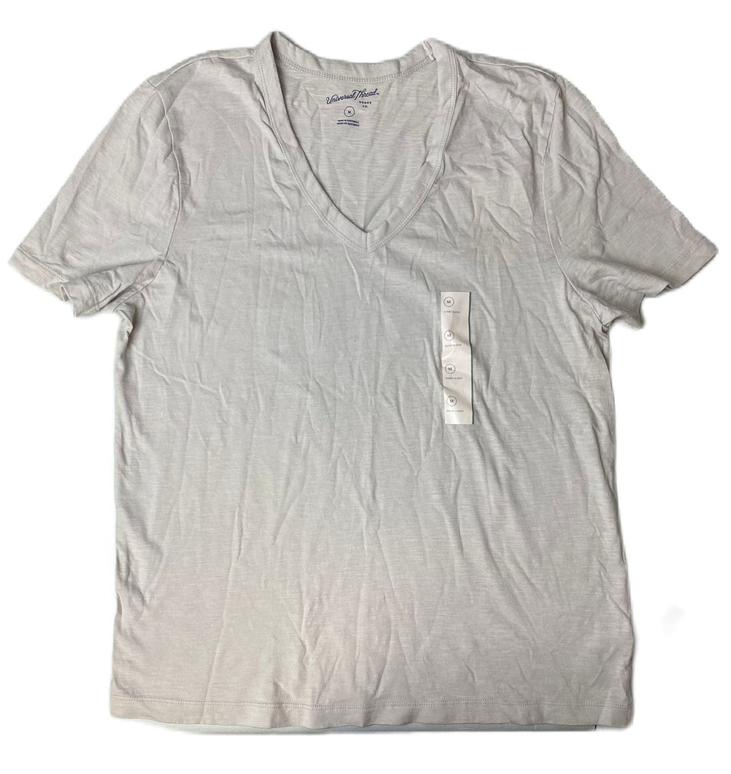 Women's Cream V-Neck T-shirt - M