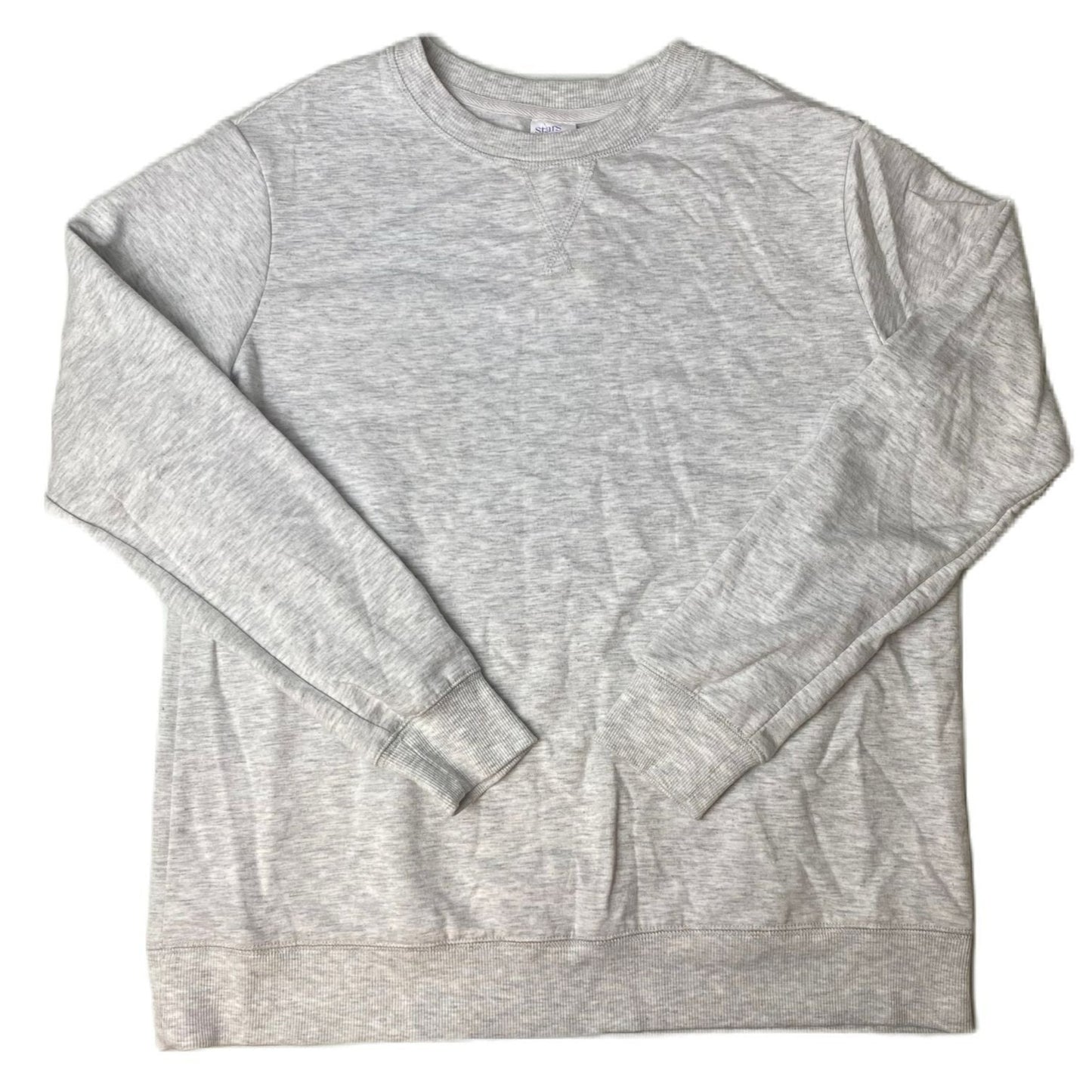 Women's Grey Soft Fleece Long Sleeve Sweatshirt - M