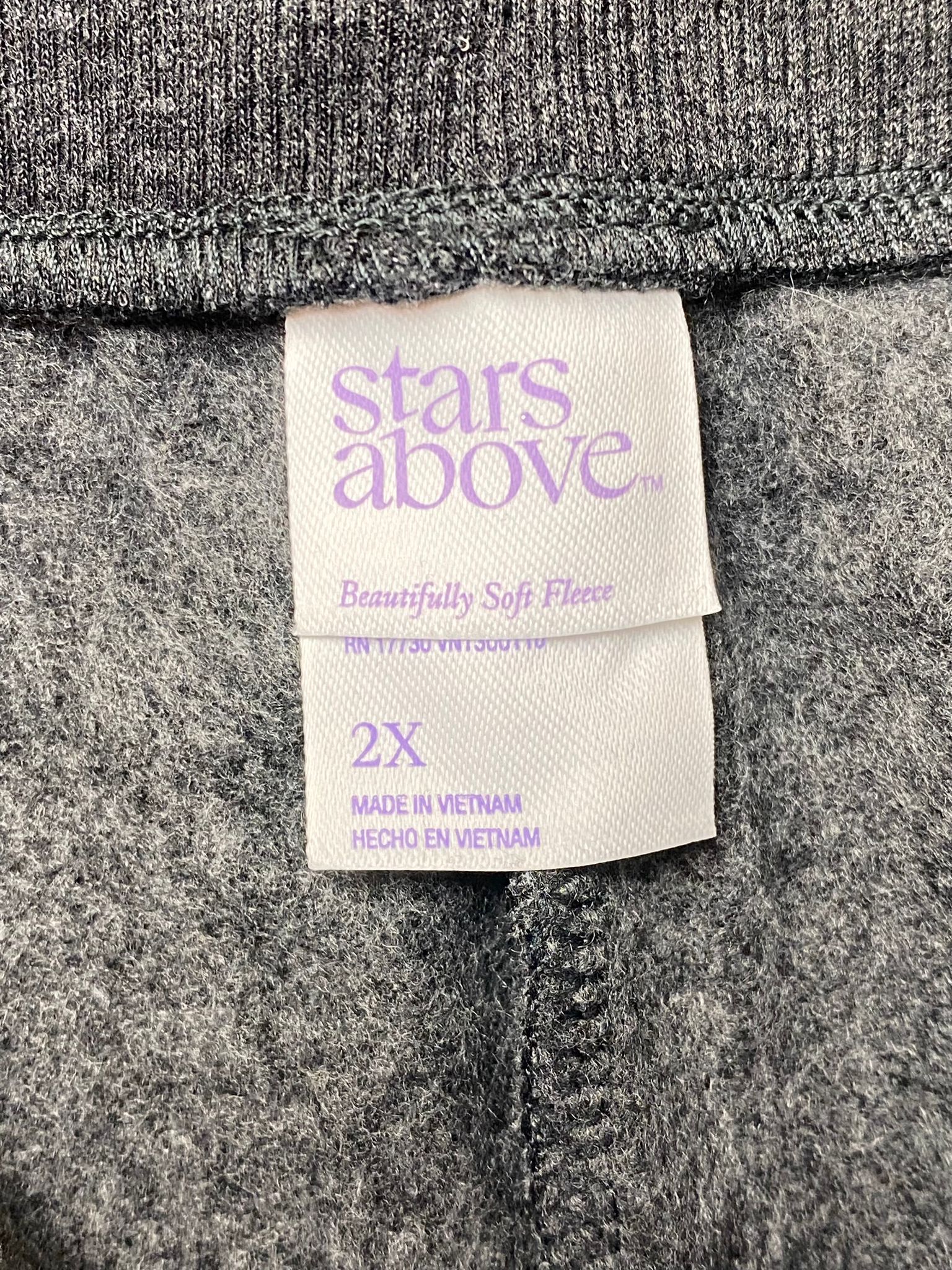 Women's Dark Grey Soft Fleece Drawstring Joggers - 2x