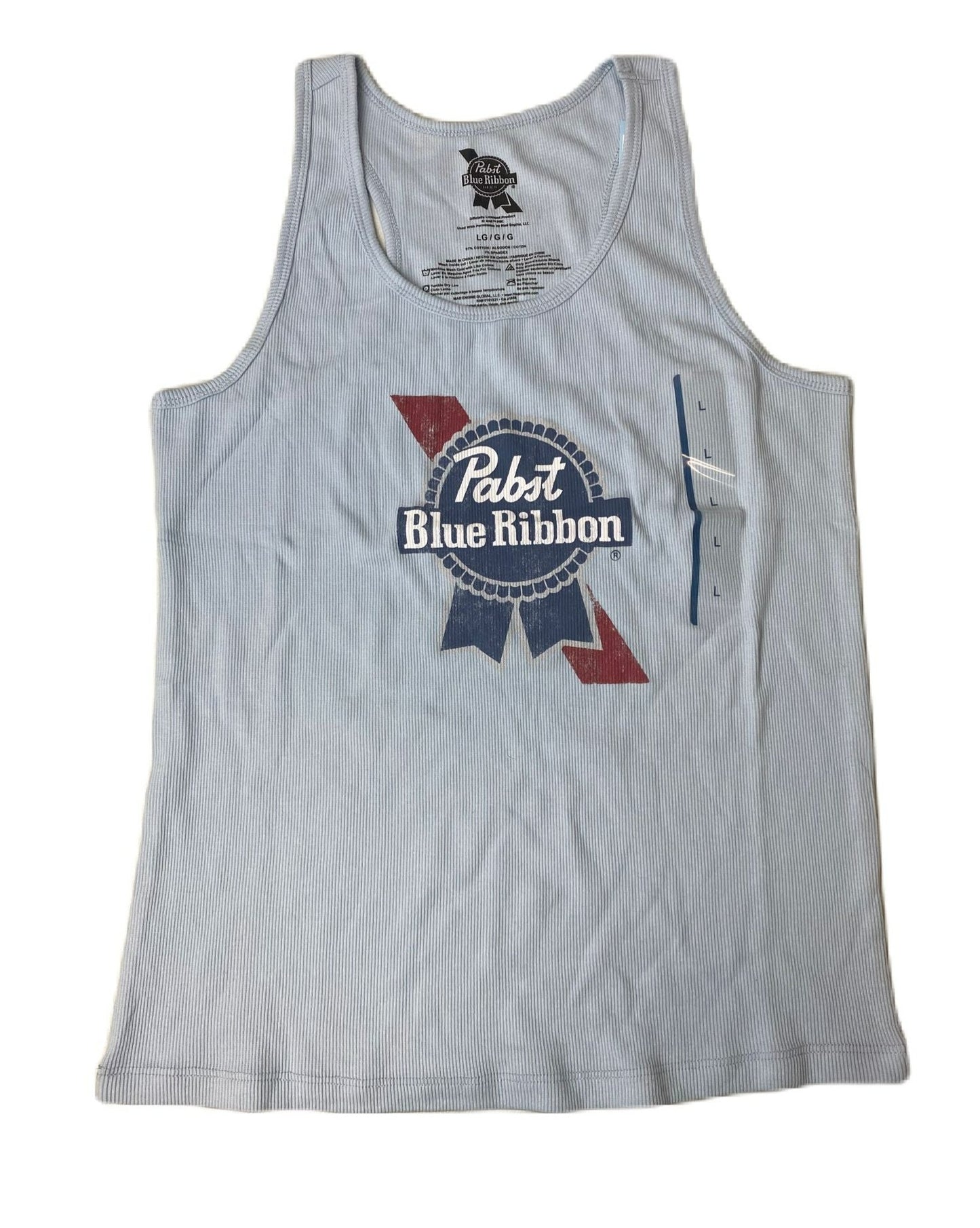 Women's Light Blue Pabst Blue Ribbon Tank Top - L