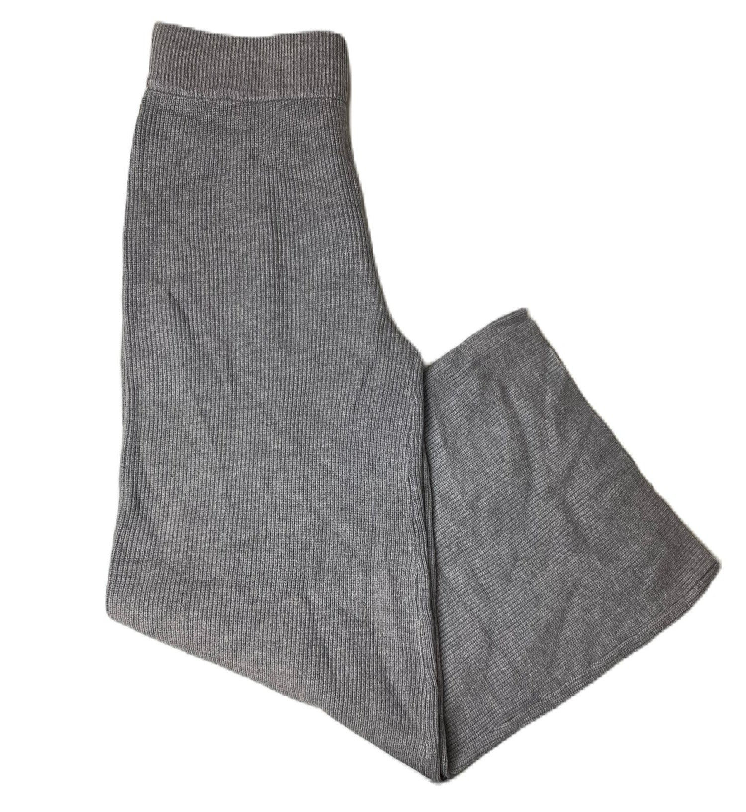 Women's Grey Knitted Wide Leg Pants - XS