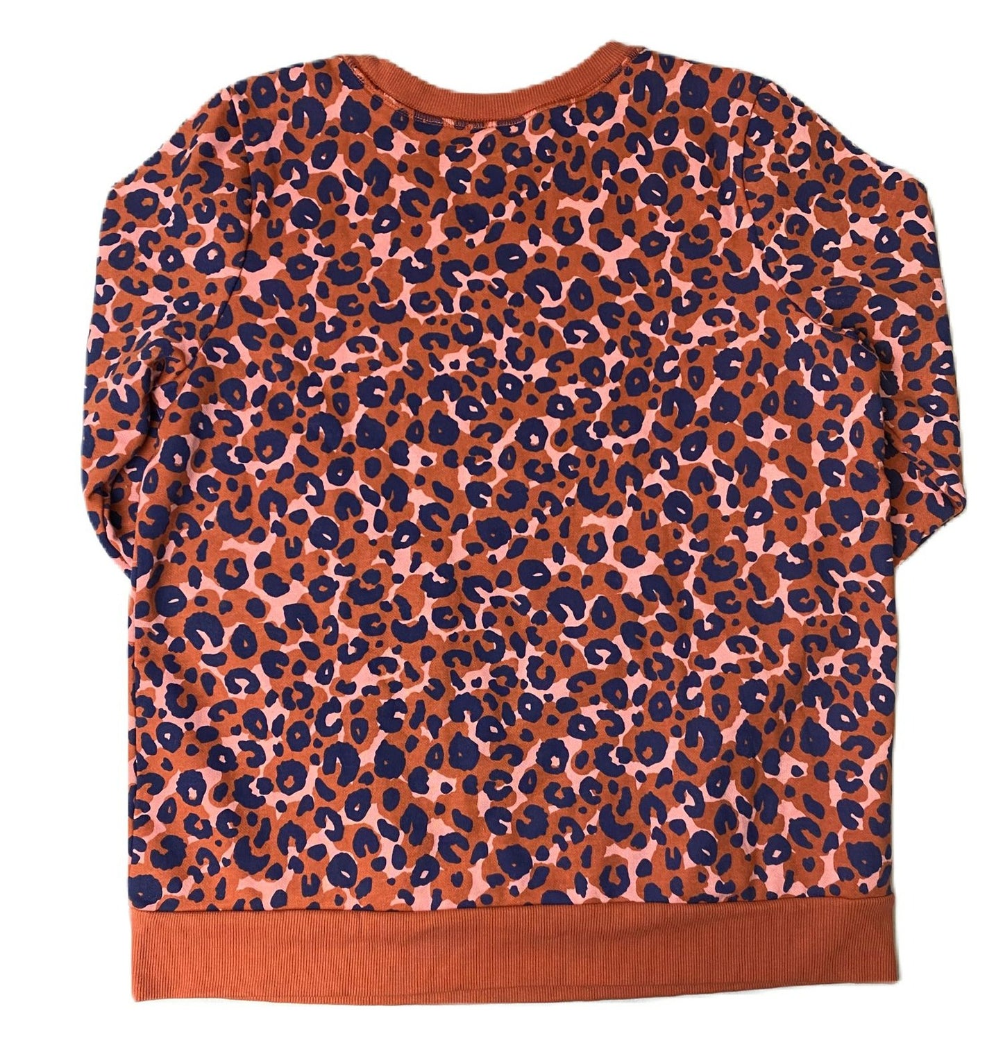 Girls Orange and Blue Cheetah Print Sweater - XXL (18+)