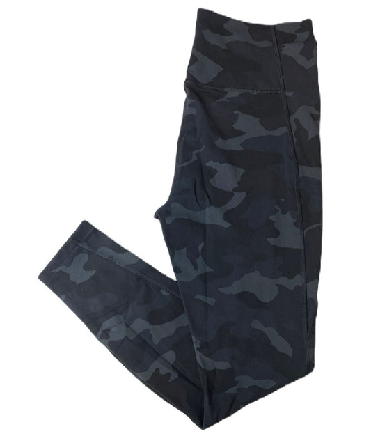 Women's Black Camo Side Pocket Leggings - XL