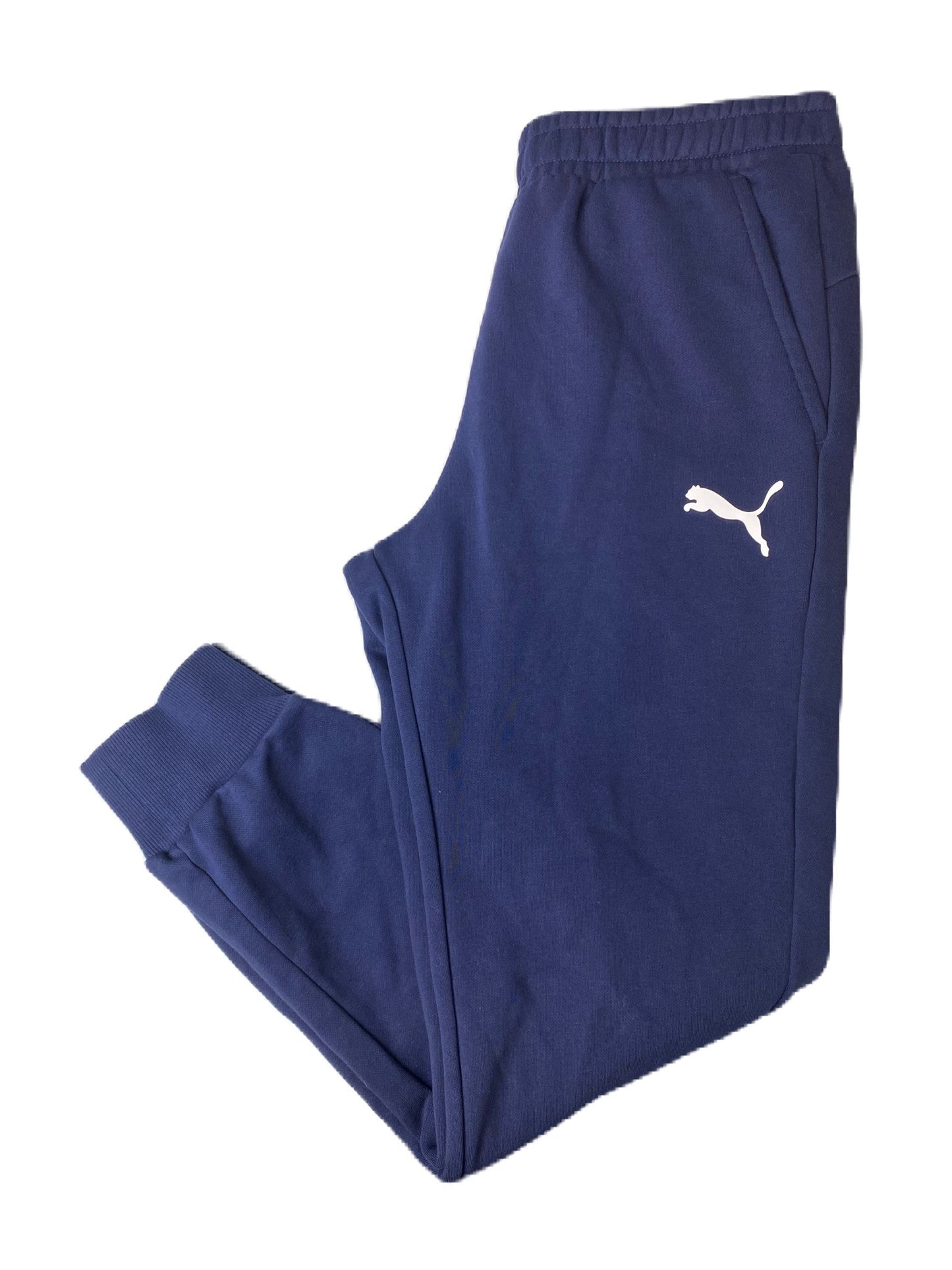 Men's Dark Blue Tight-Leg Drawstring Joggers - L