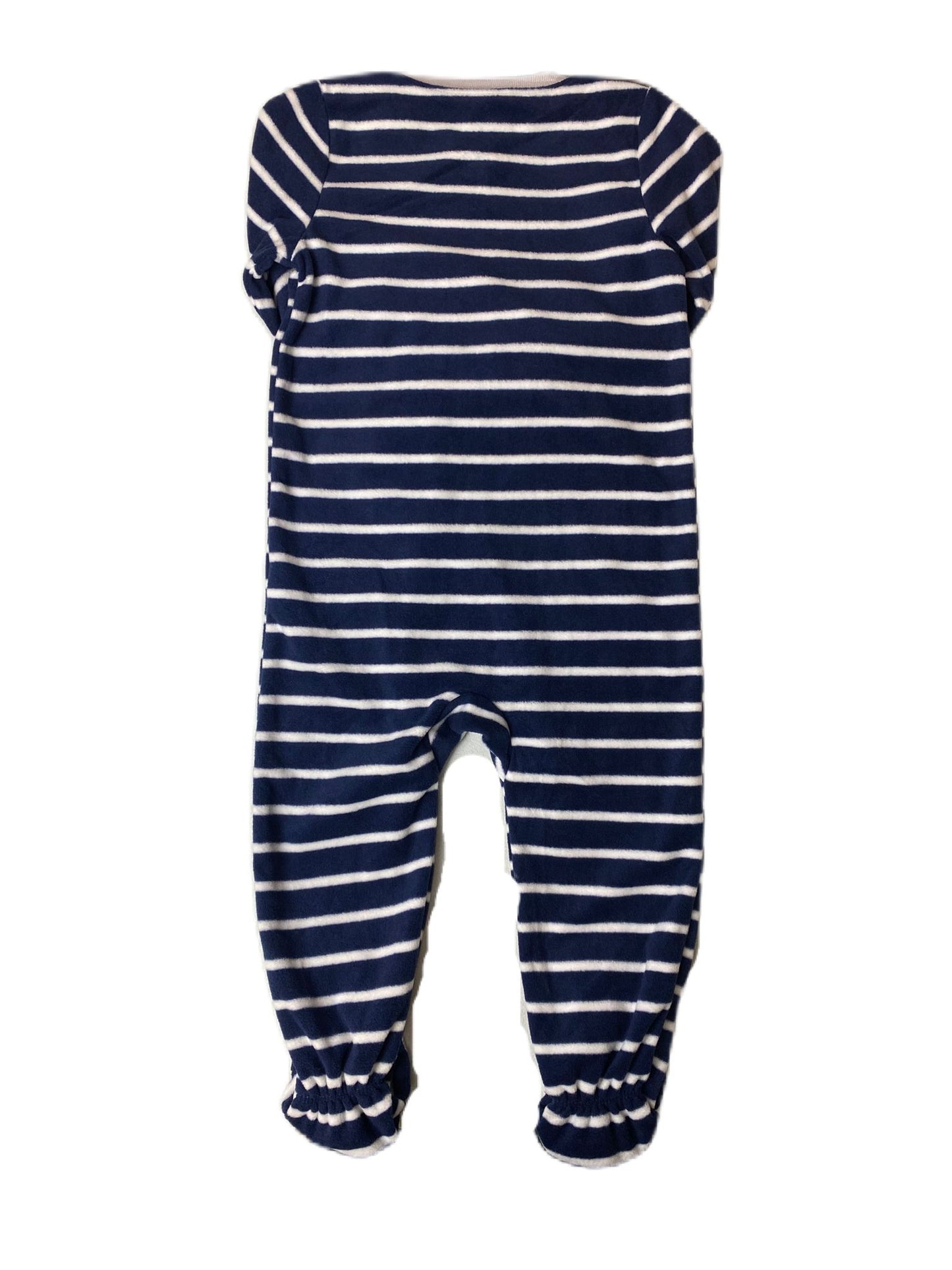 Boys White and Blue Footed One Piece - 2t