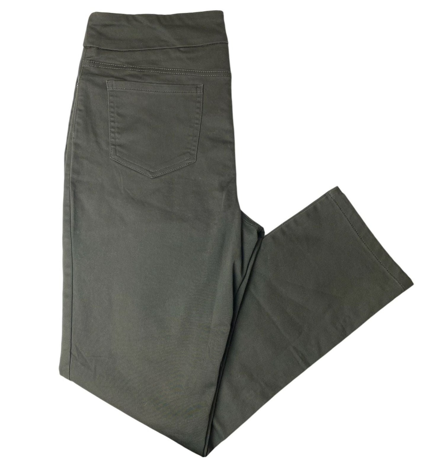 Women's Green Pull-On 5 Pocket Pants - 12