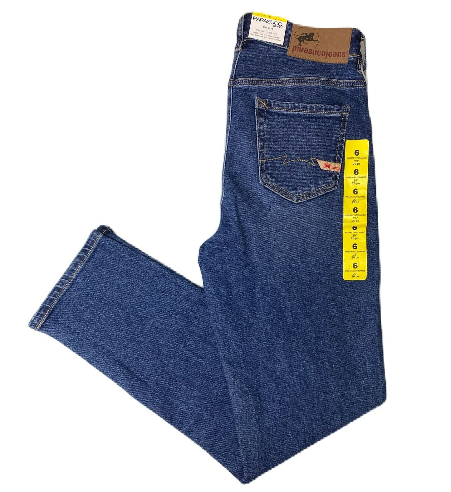 Women's Blue High-Rise Straight Leg Jeans