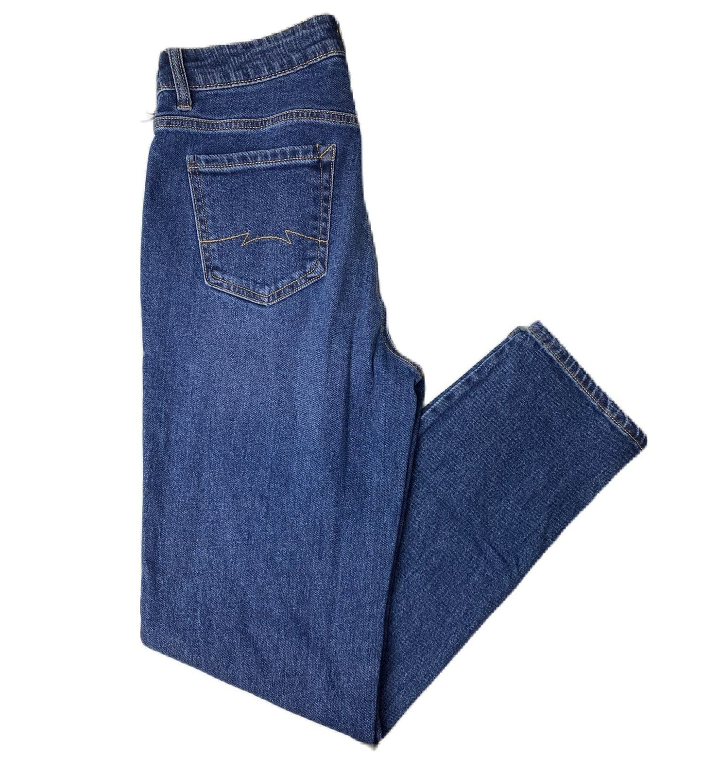 Women's Blue High-Rise Straight Leg Jeans