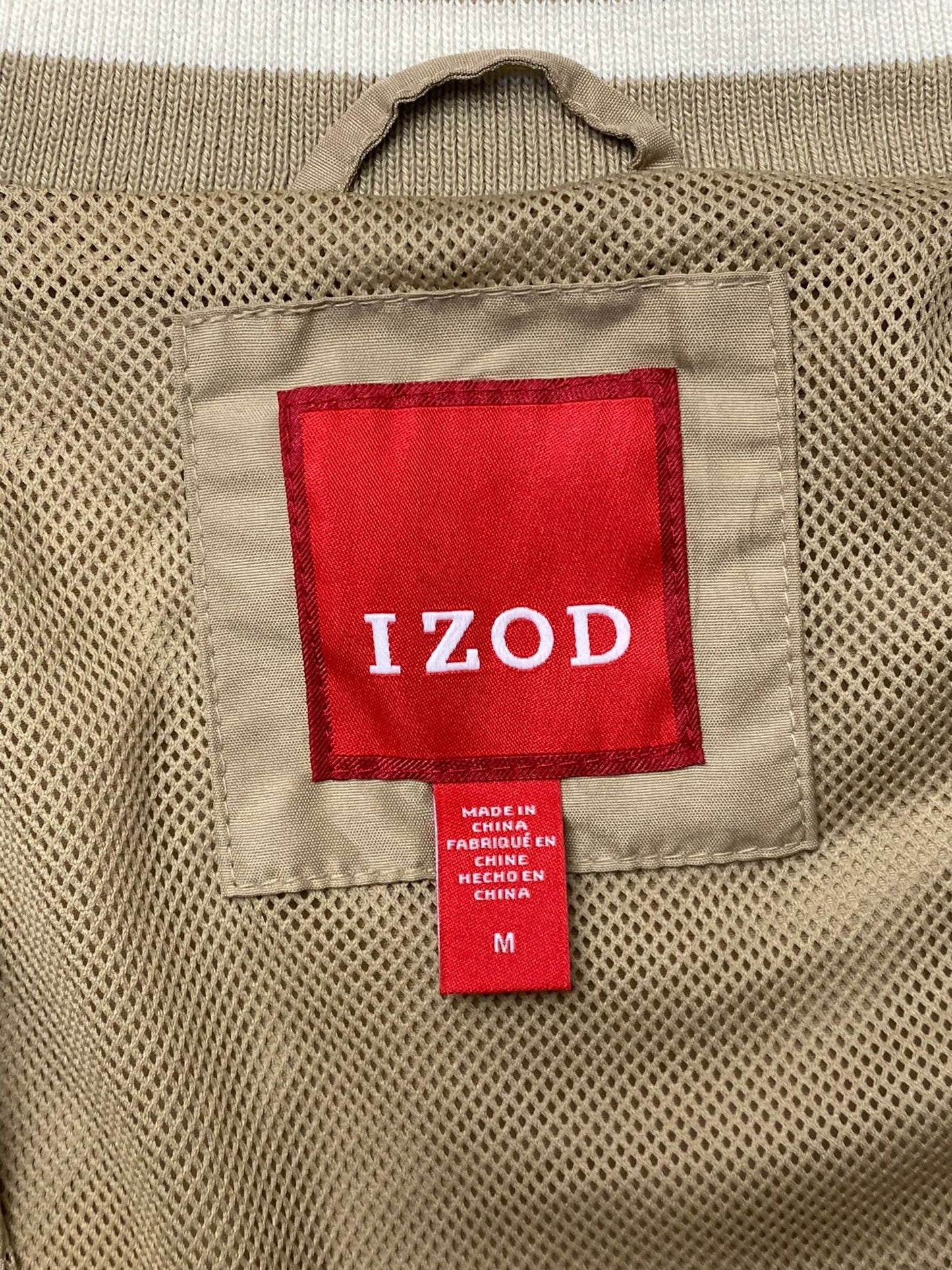 IZOD Men's Khaki Full Zip Jacket - M