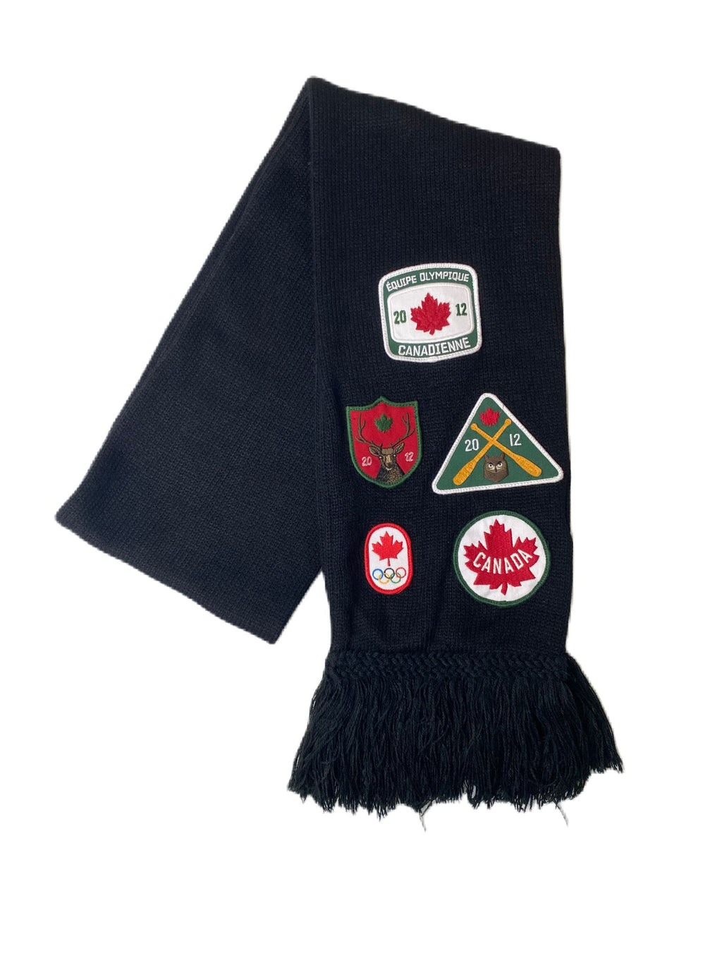 Black Canadian Olympic 2012 Patch Scarf – One Size