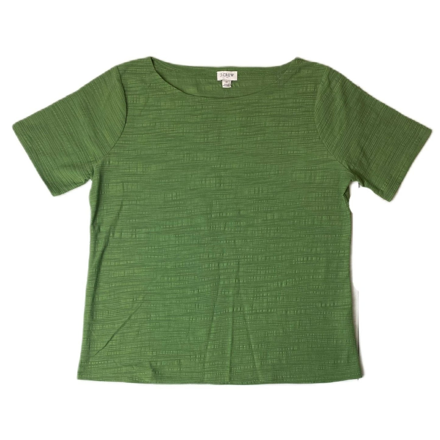 J.Crew Women's Green Short Sleeve Shirt - M