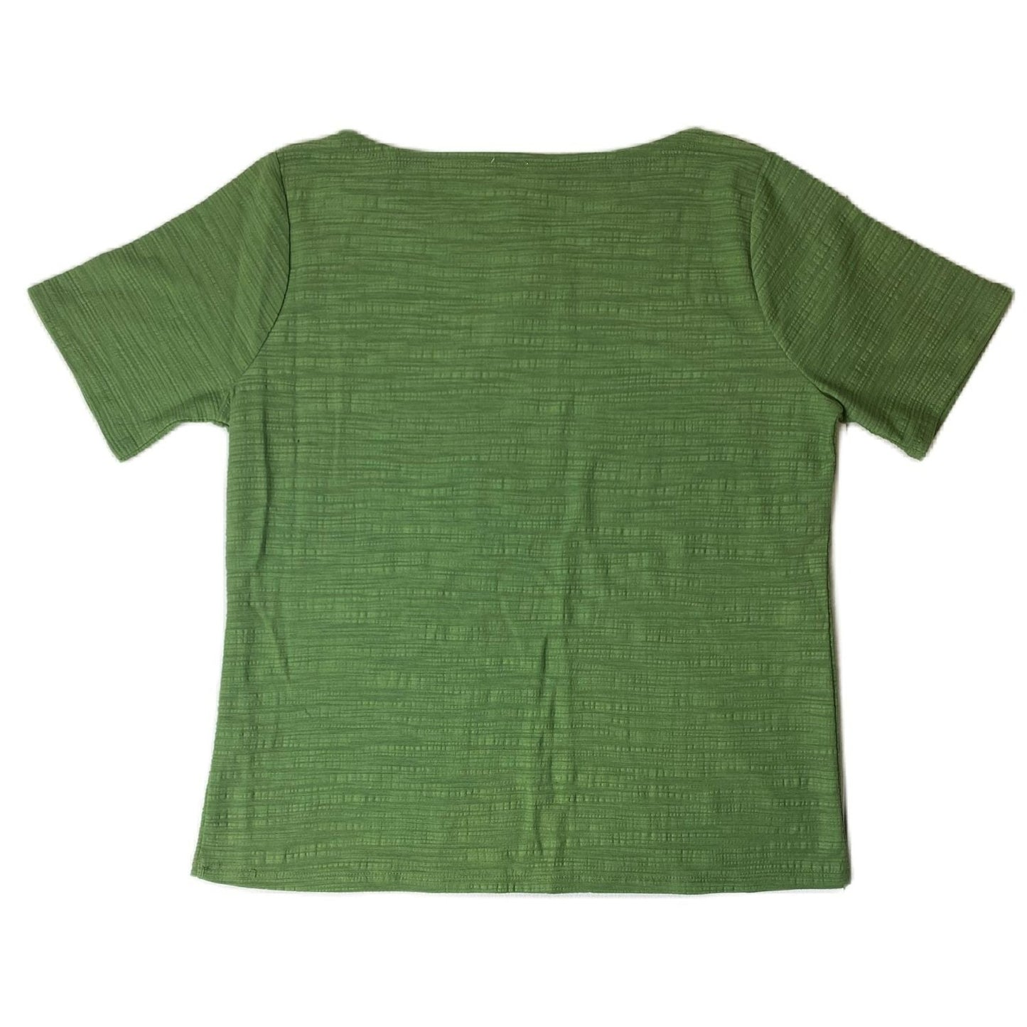 J.Crew Women's Green Short Sleeve Shirt - M