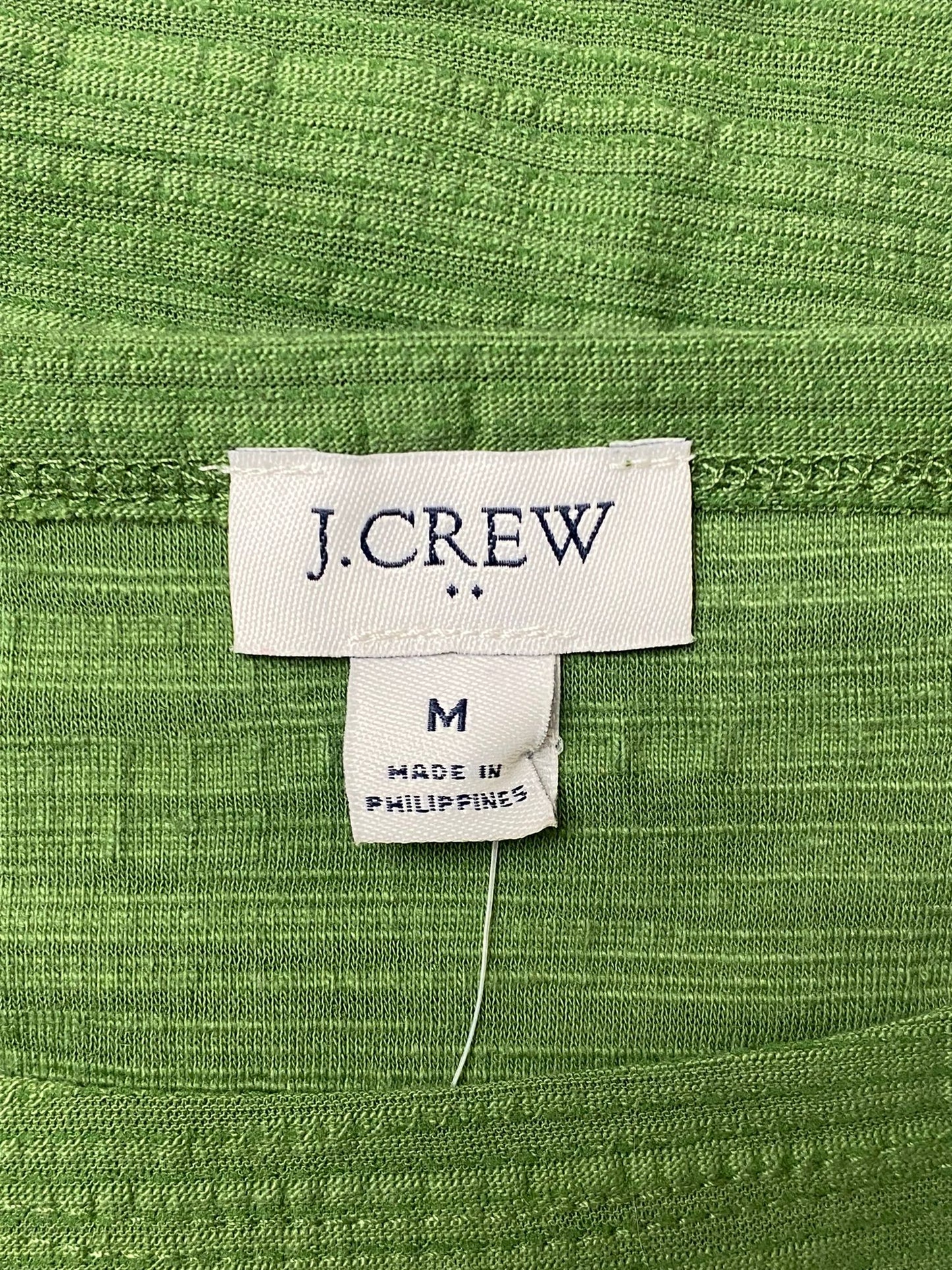 J.Crew Women's Green Short Sleeve Shirt - M