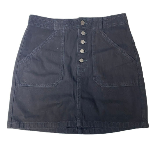 Hollister Women's Black Ultra High-Rise Button-Up Jeans Skirt - 7