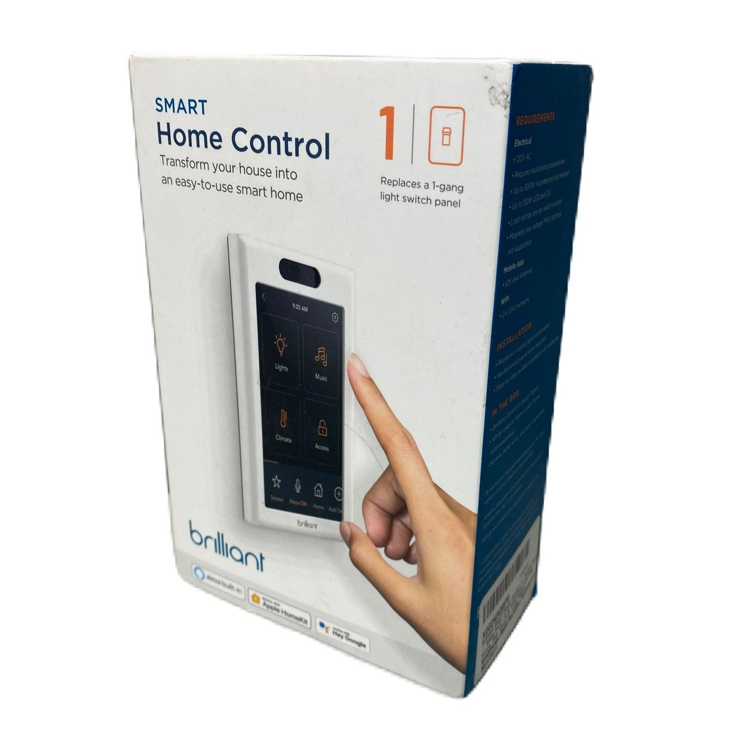 Brilliant Smart Home Control (1-Switch Panel)