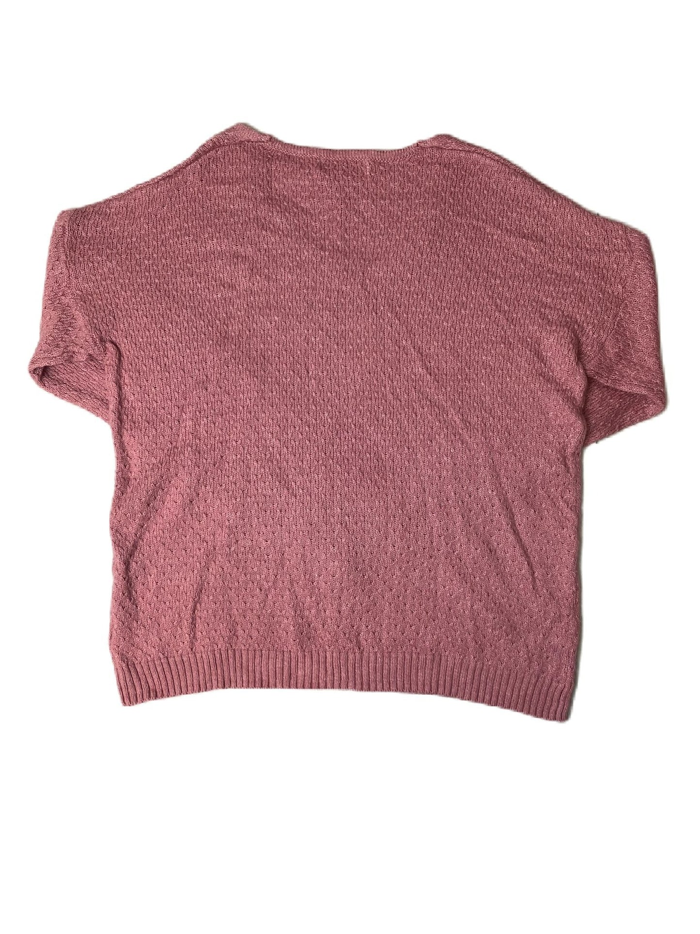 Women's Deep Mauve Long Sleeve V-Neck Sweater