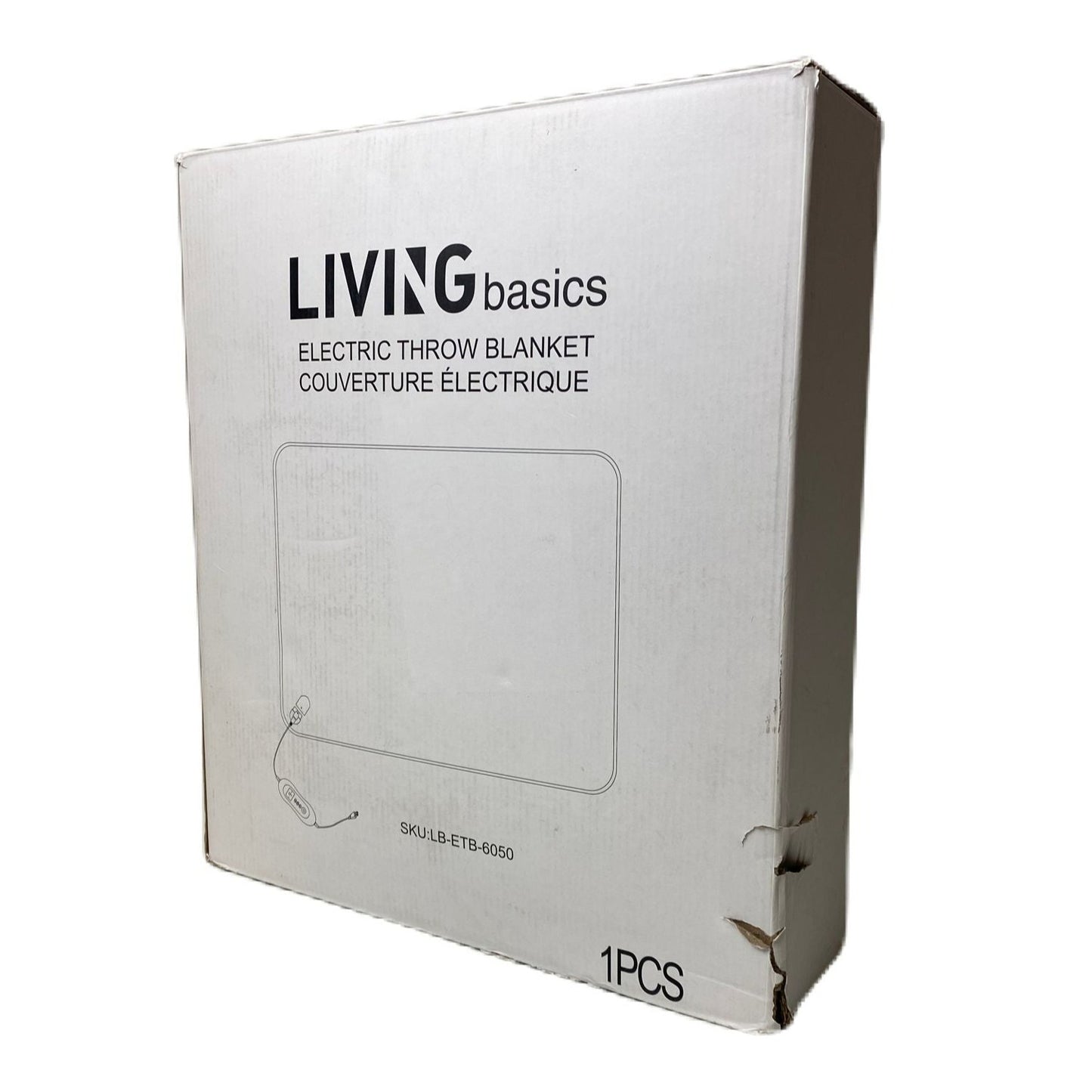 LIVINGbasics Electric Heated Throw Blanket 60"x 50"