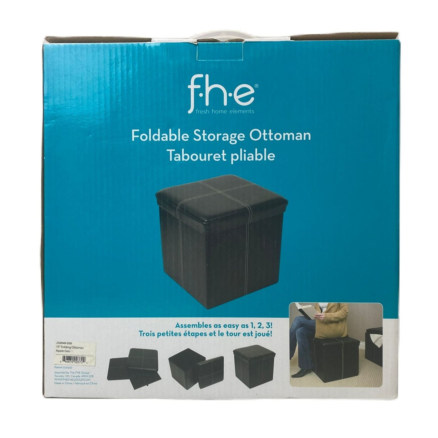 FHE Folding Storage Ottoman