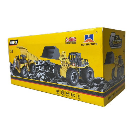 HUINA Fully Functional Front Loader & Dump Truck Set