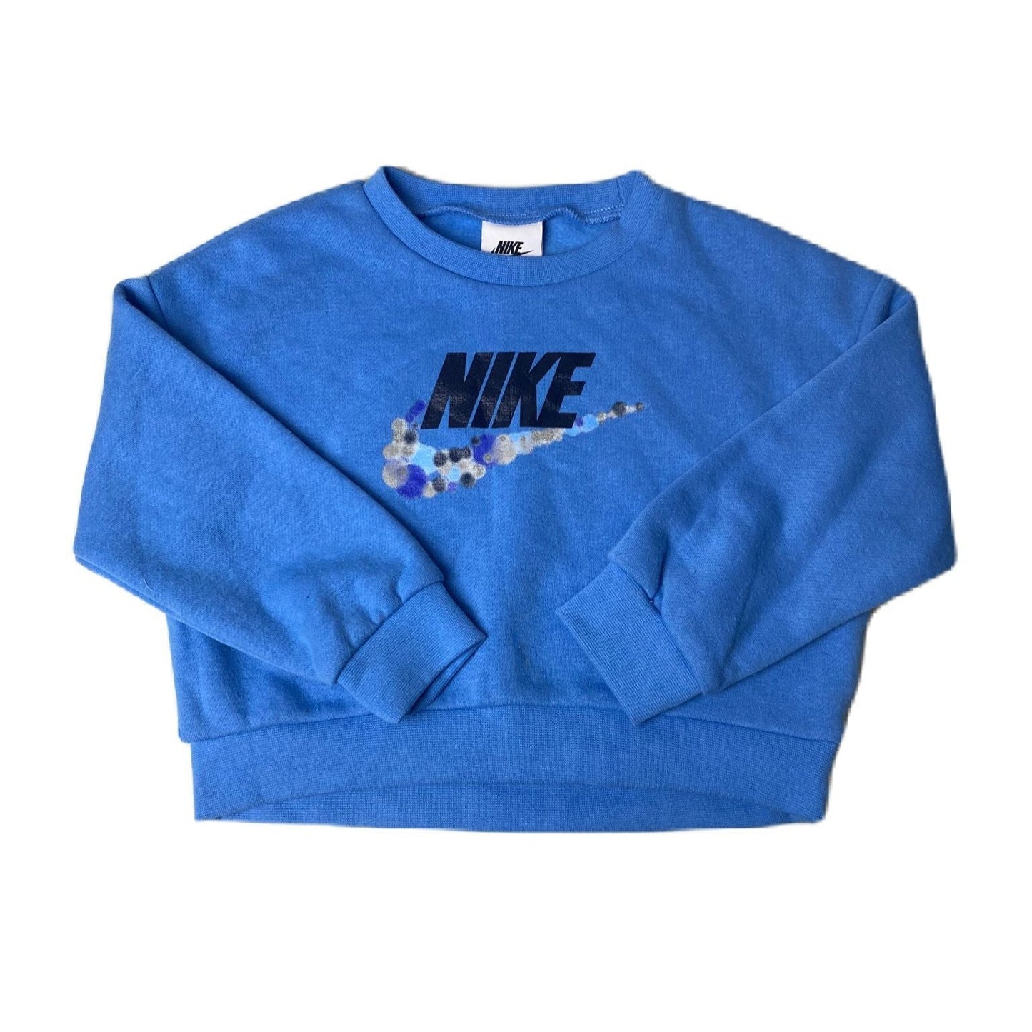 Girls Blue Long Sleeve Crewneck Sweater - 3T