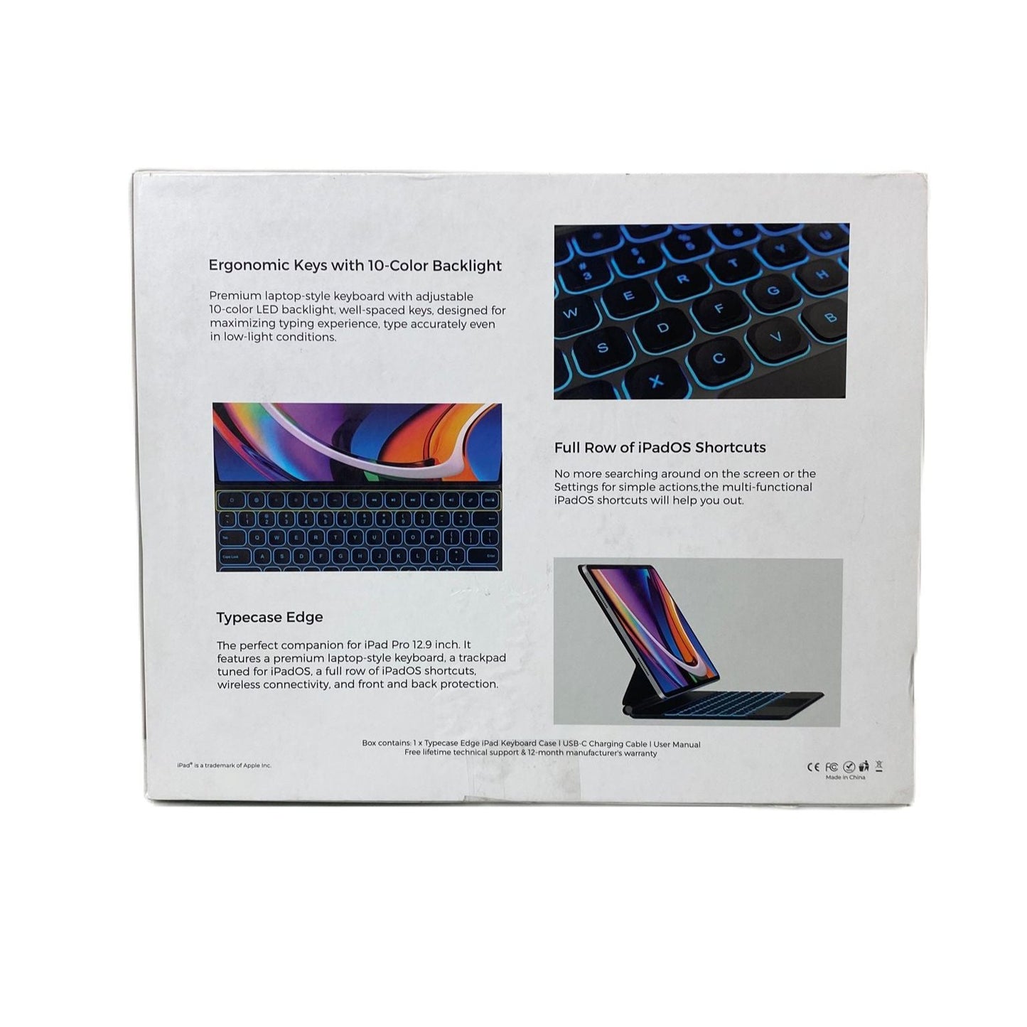 Typecase Edge 12.9" Keyboard Case for iPad Pro