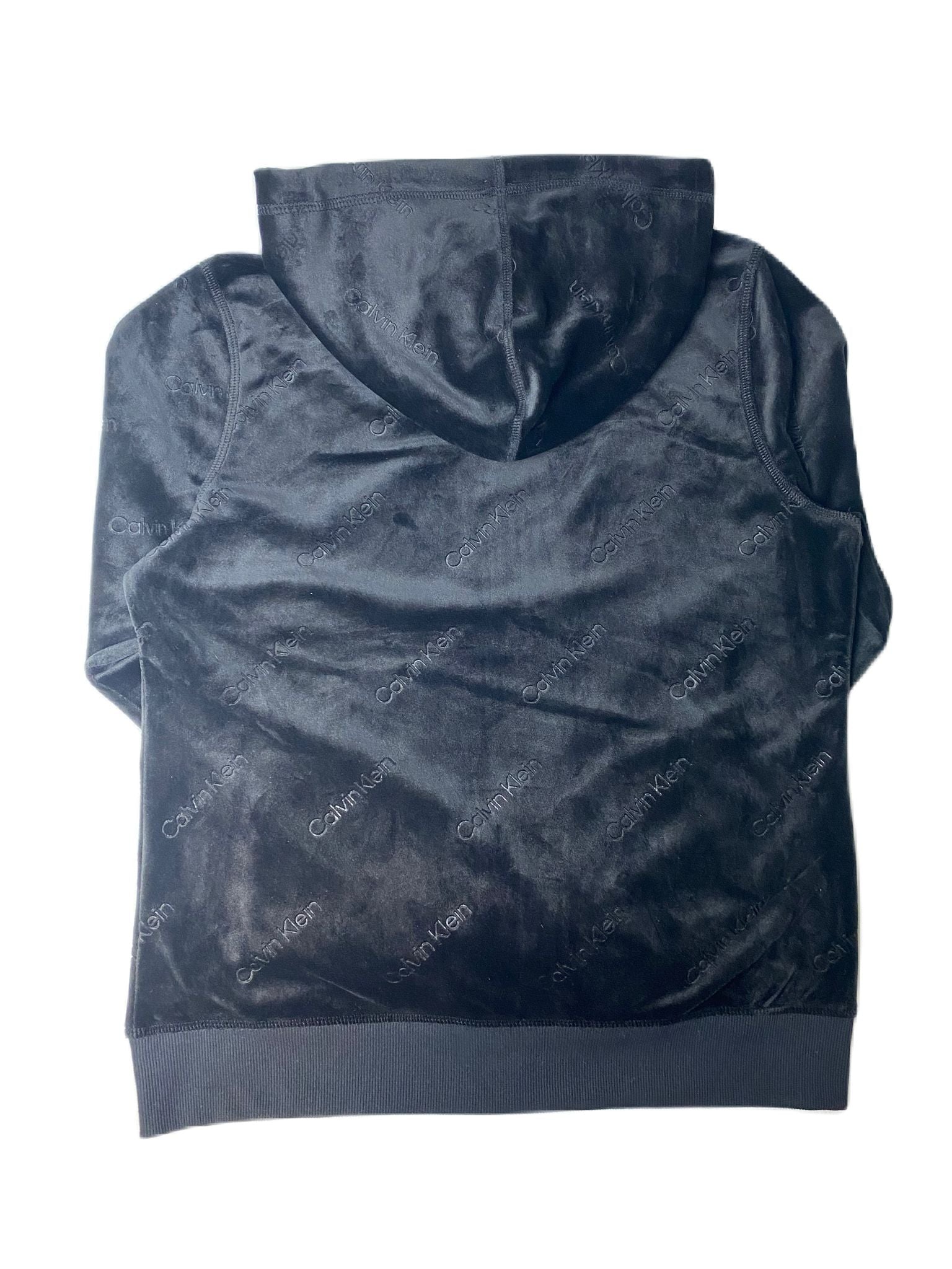CK Women's Black Full Zip Sweater - M