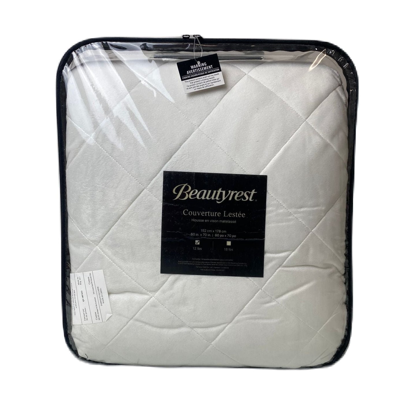 Beautyrest Luxury Quilted Weighted Blanket - 12lb