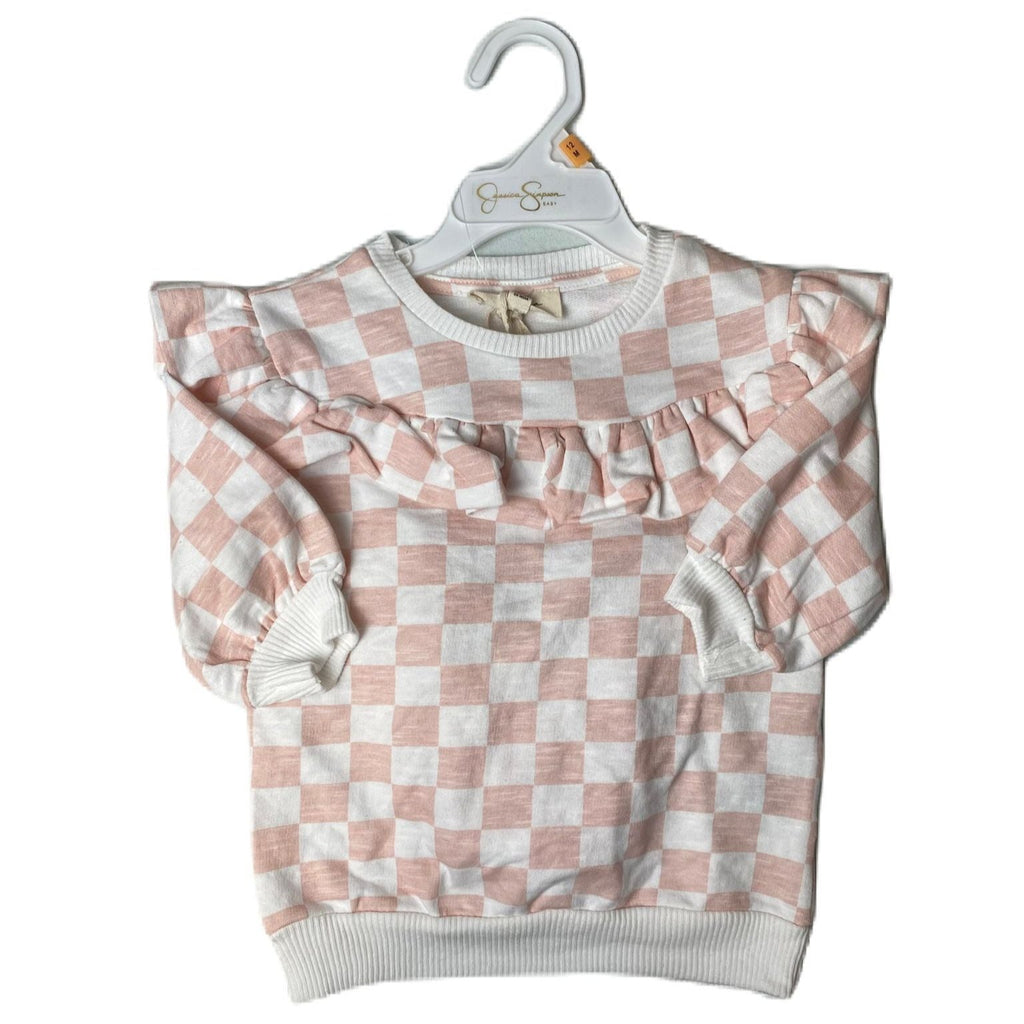 JS Baby Girls Pink Dress W/ Diaper Cover Set  - 12M