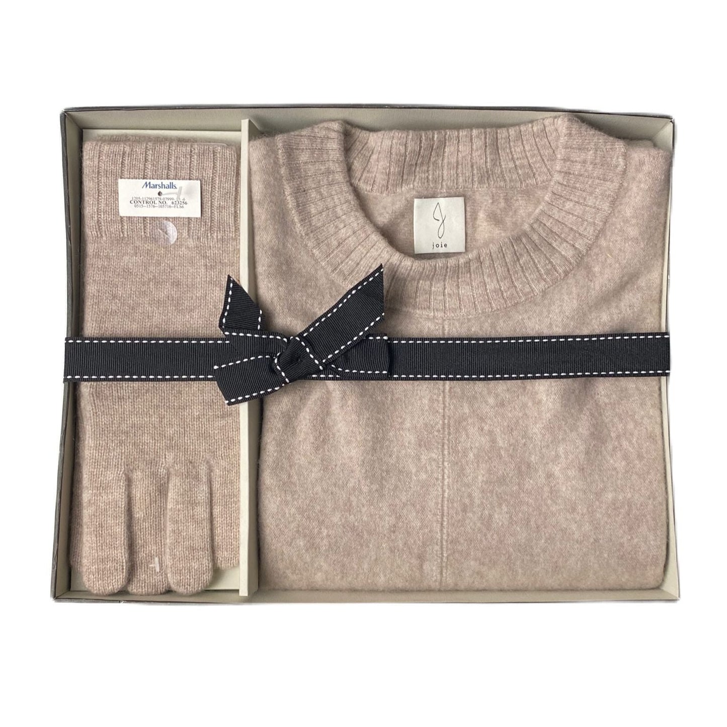 Joie Women's Beige Sweater & Gloves Set - S