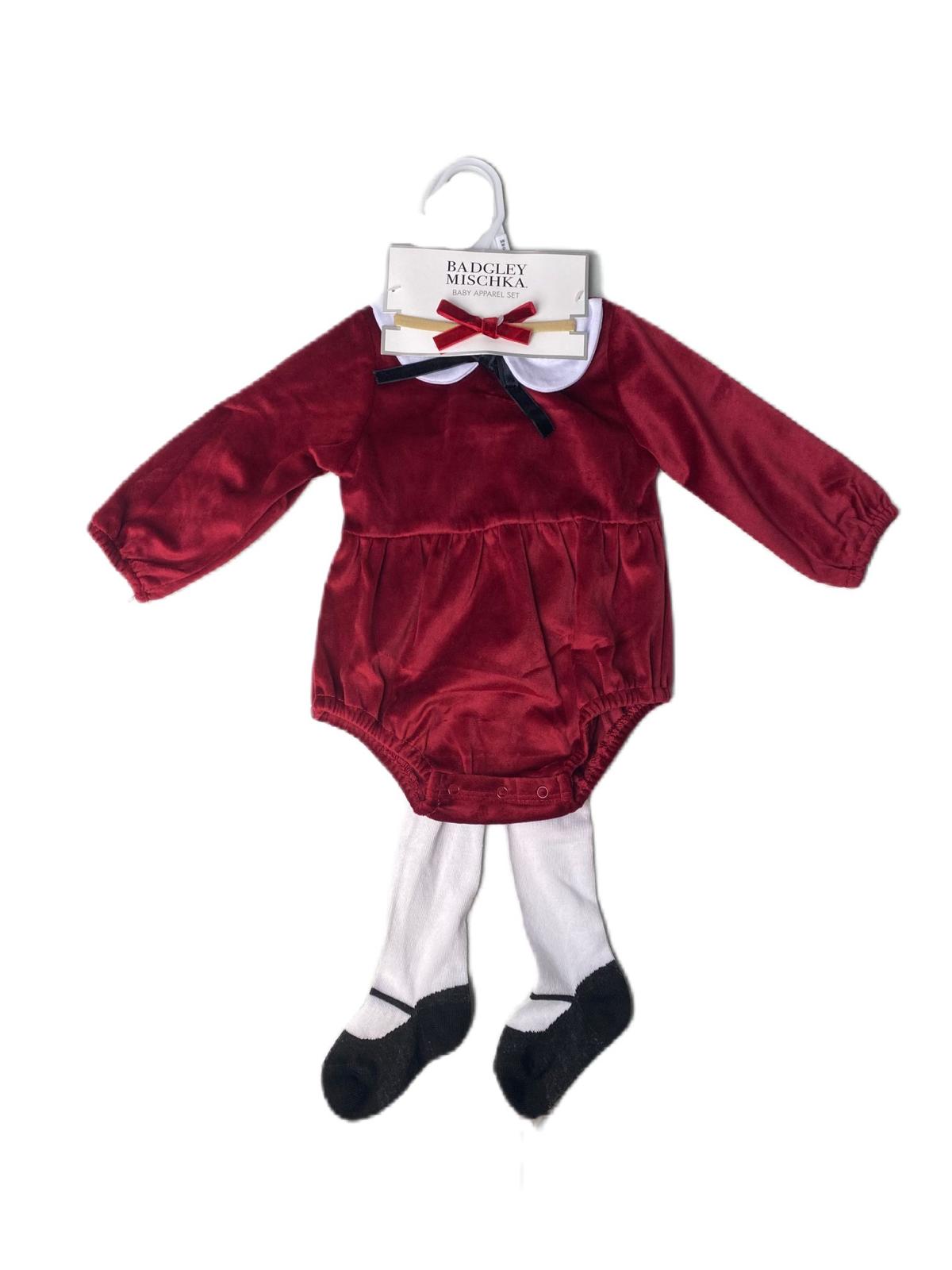 Baby Girls Red Long Sleeve 2-Piece Set -  3-6M