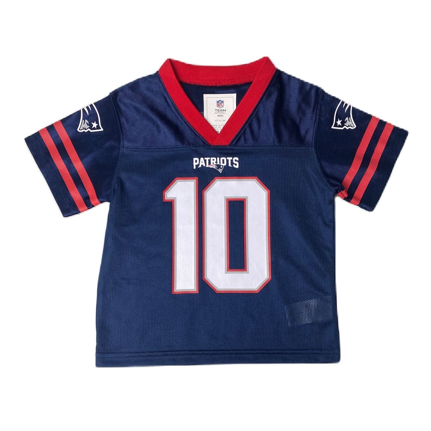 Unisex Kids Blue NFL Patriots Jones Mac Jersey - 4T