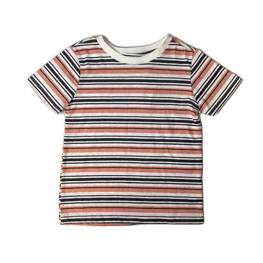 JS Girls Multicolor Striped Short Sleeve T-Shirt - 4