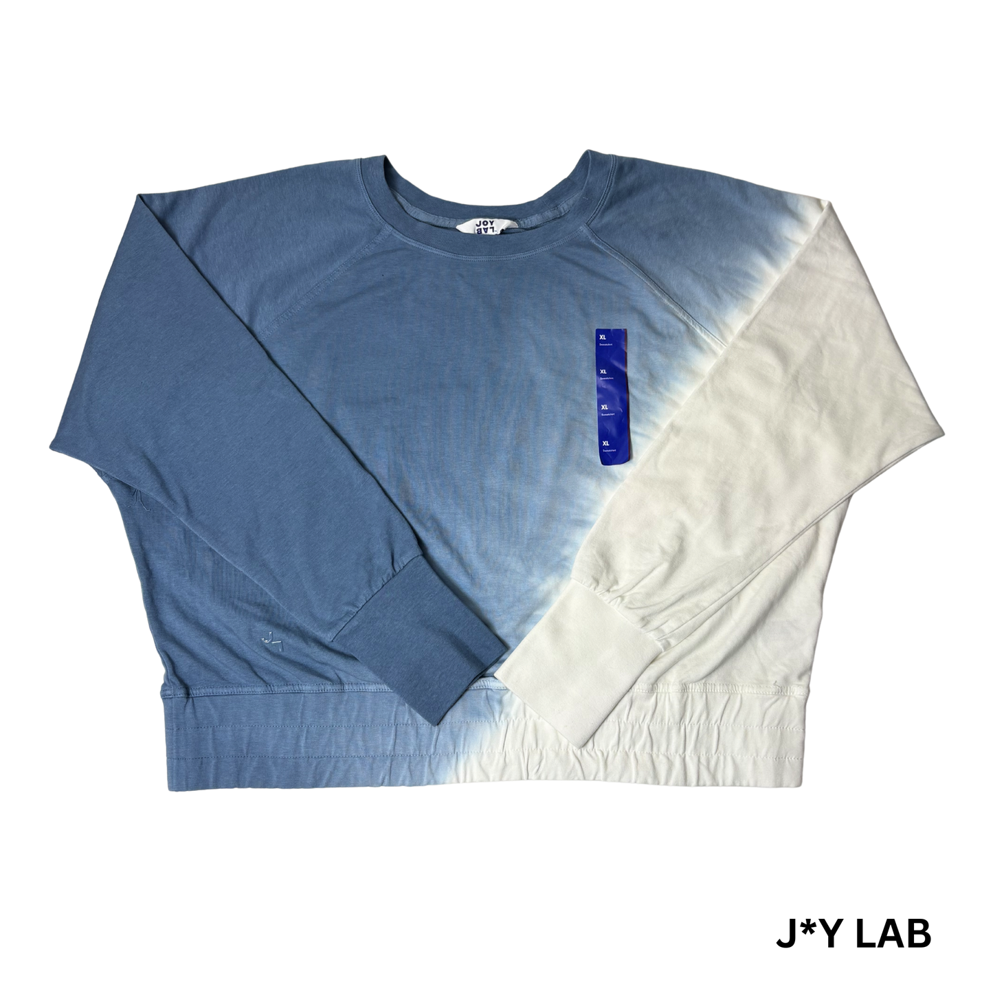 Women's Blue Long Sleeve Cropped Fit Sweatshirt - XL