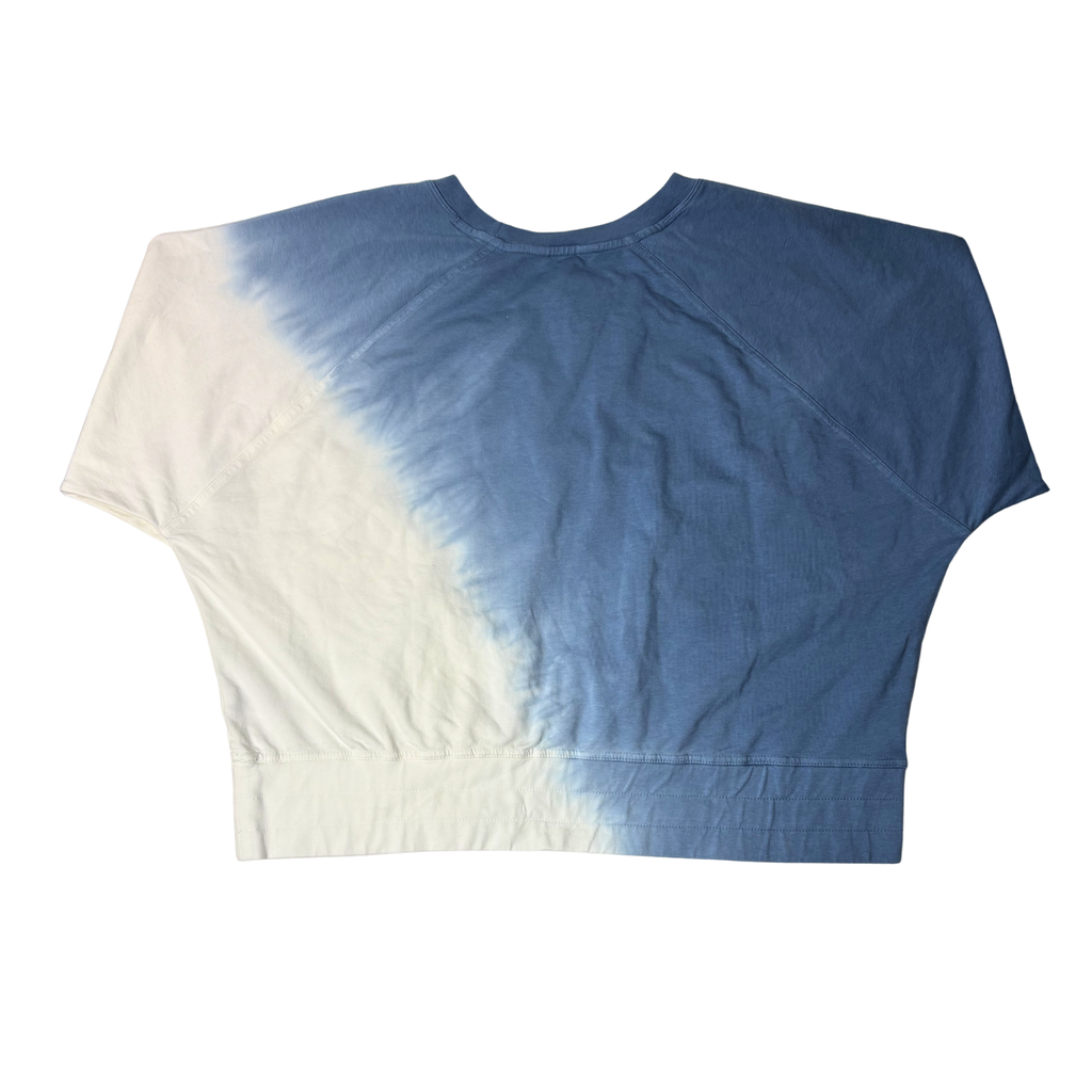 Women's Blue Long Sleeve Cropped Fit Sweatshirt - XL