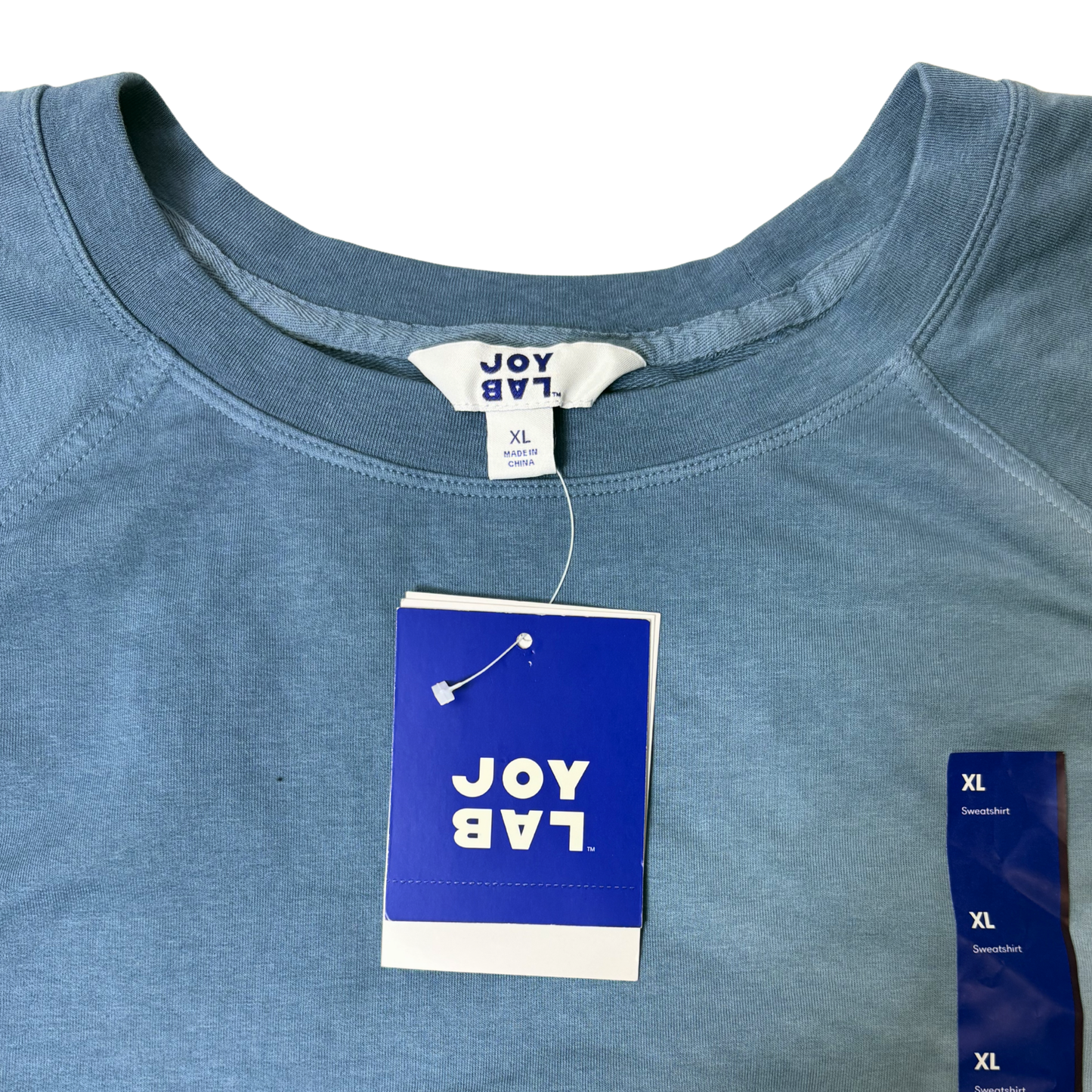 Women's Blue Long Sleeve Cropped Fit Sweatshirt - XL