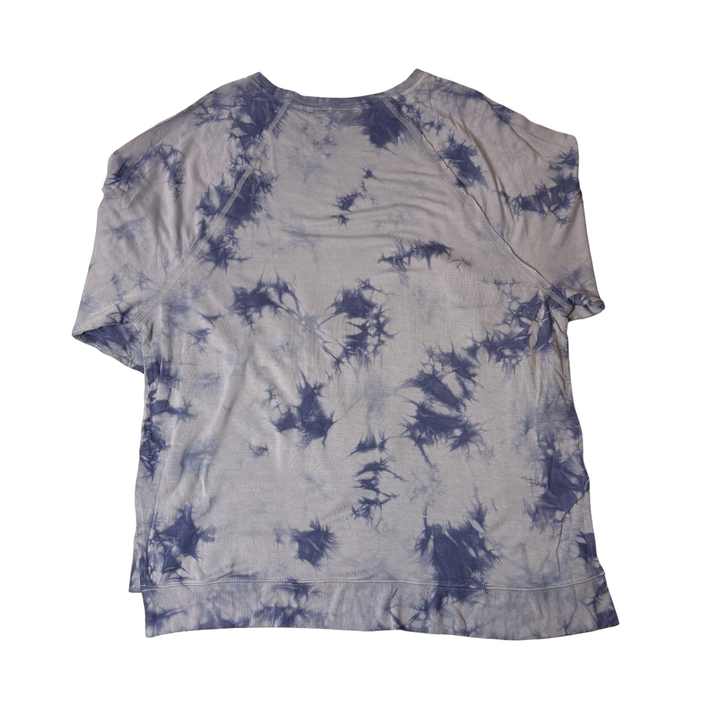 Women's Blue Long Sleeve Overdye High-Low Shirt