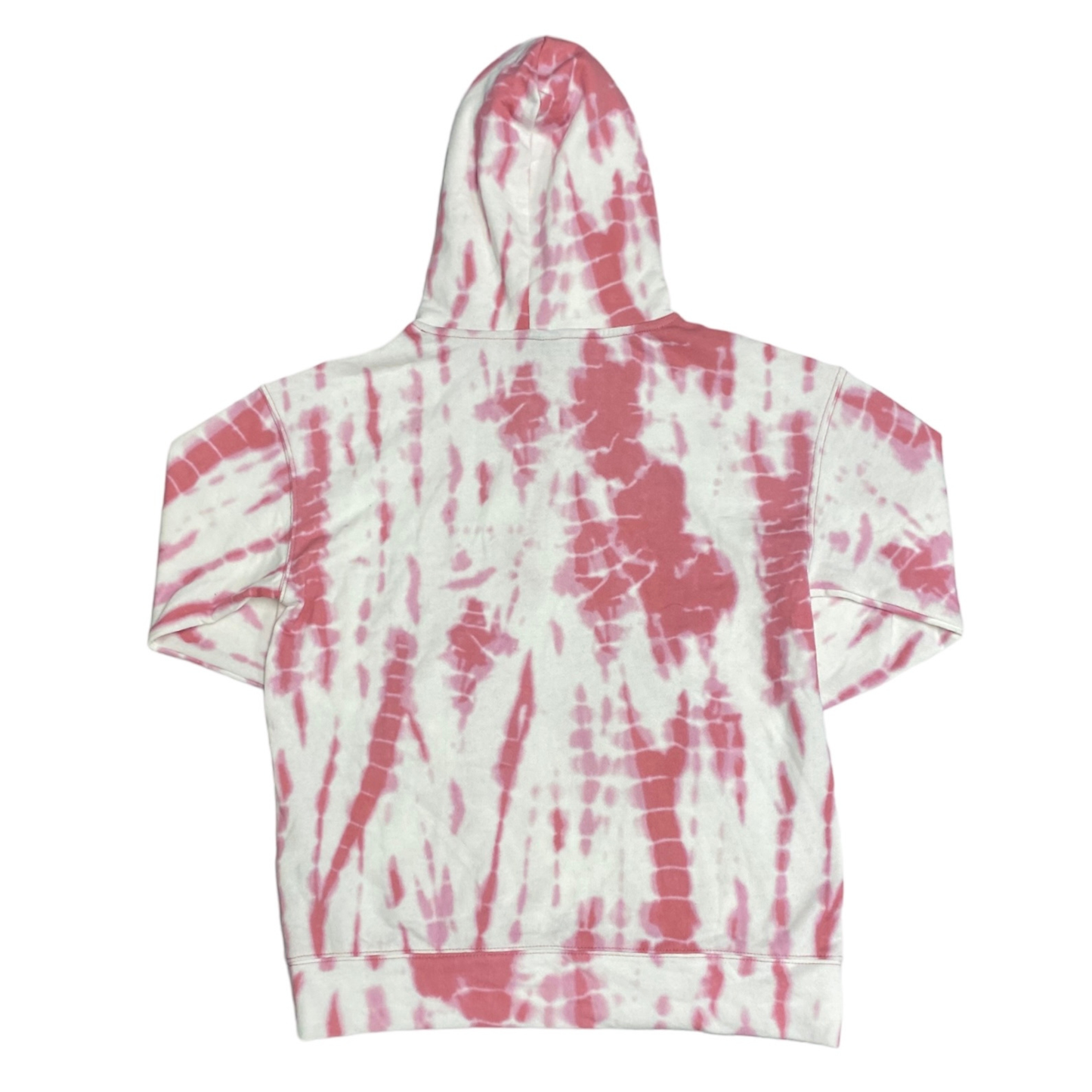 Women's Pink and White Pullover Hoodie - S