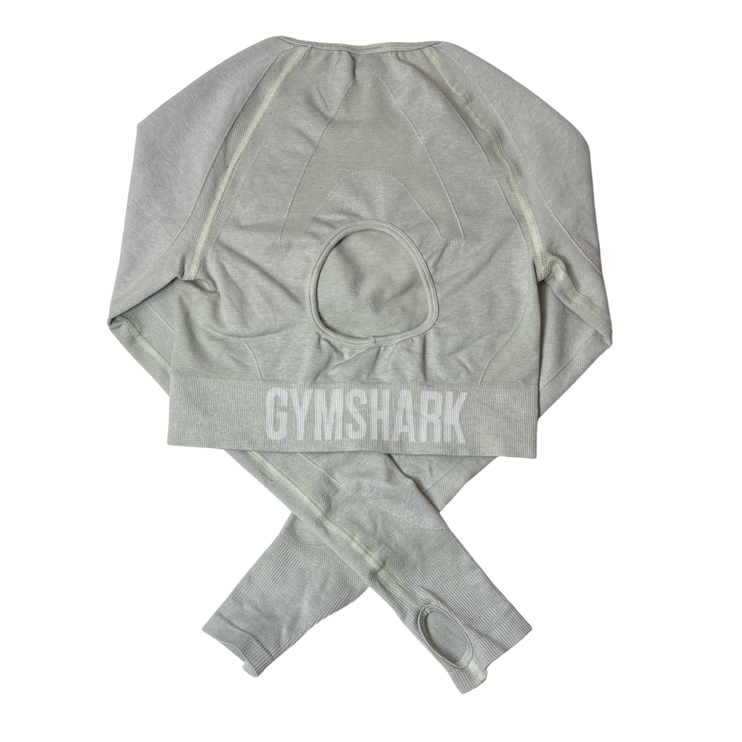 Women’s Soft Lime Green Long Sleeve Crop Top – Size M – Activewear