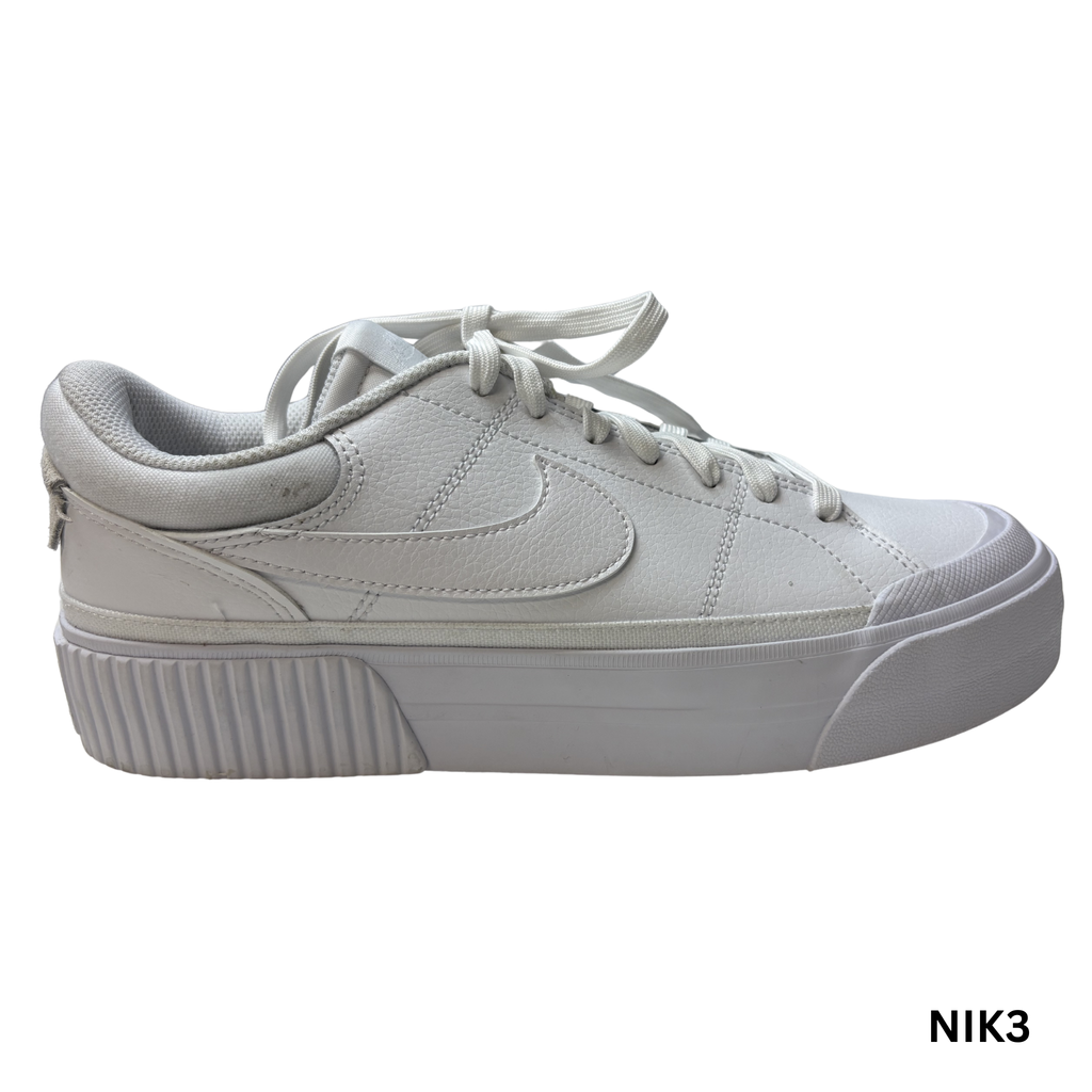 Women’s White Court Legacy Lift Sneakers – Size 9.5