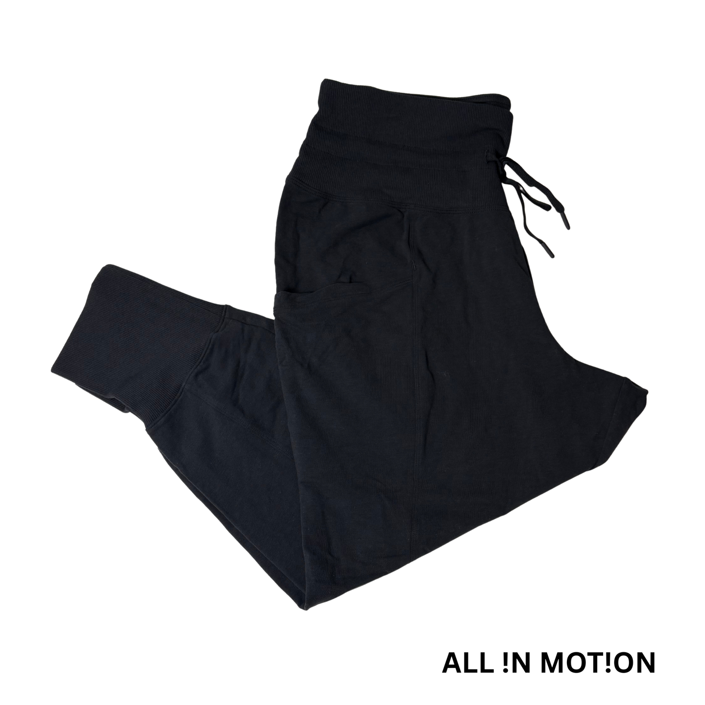 Women's Black High-Rise Joggers - XL