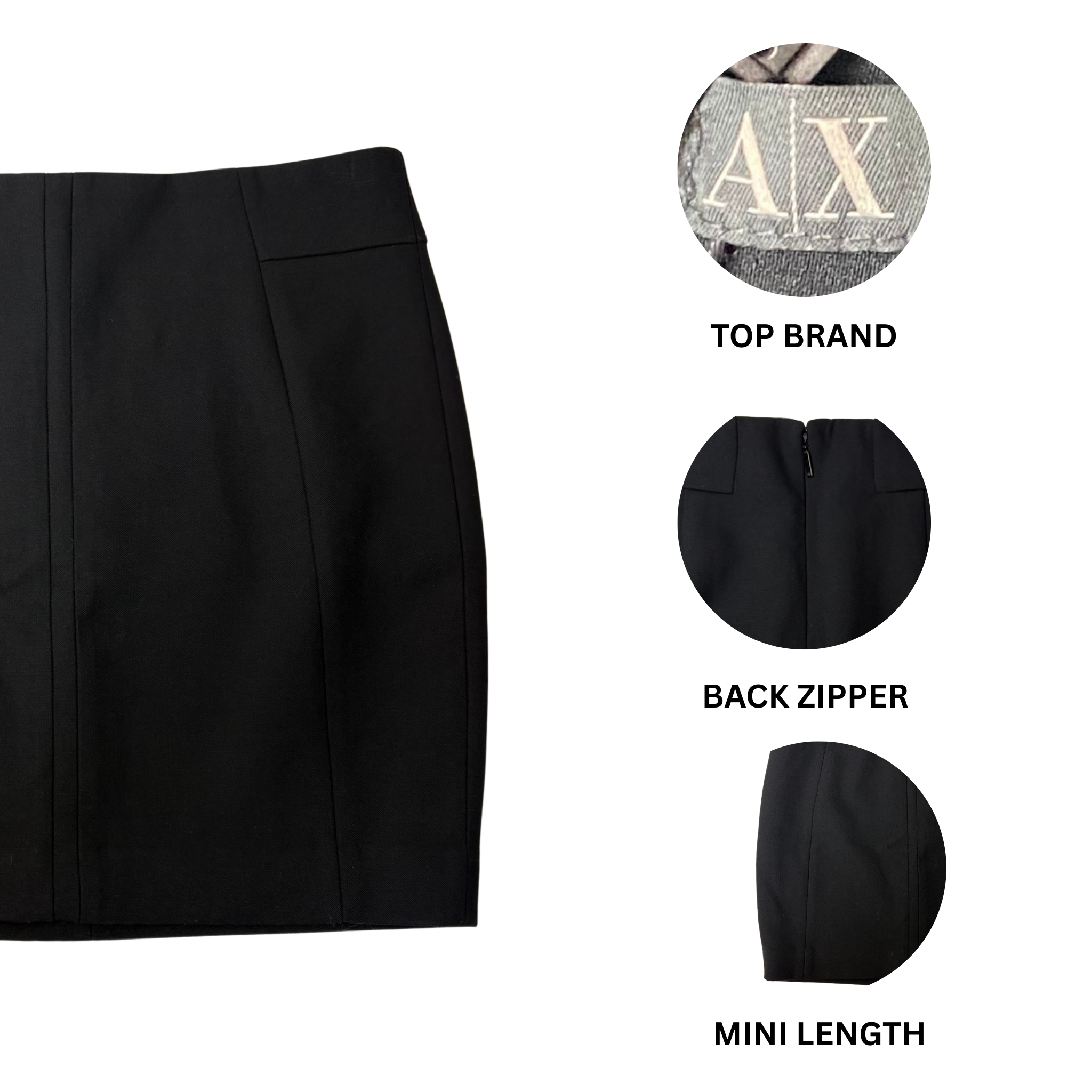 Women's Black Mini Skirt - 00