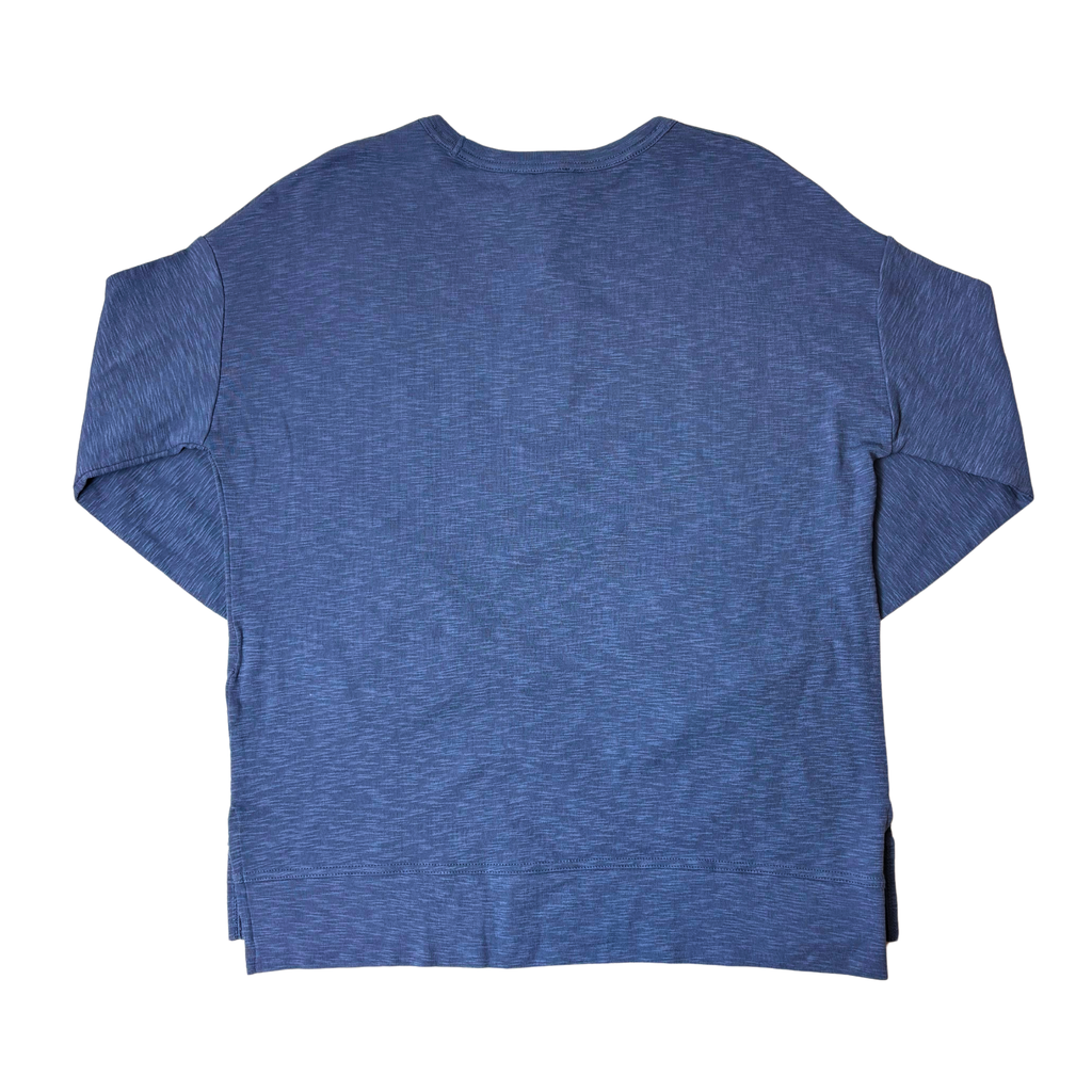 Women's Blue Long Sleeve Crewneck Shirt - S