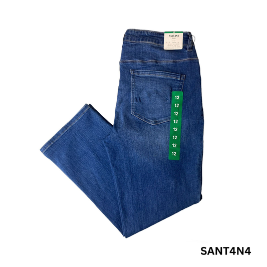 Women's Blue Mid-Rise Jeans - 12