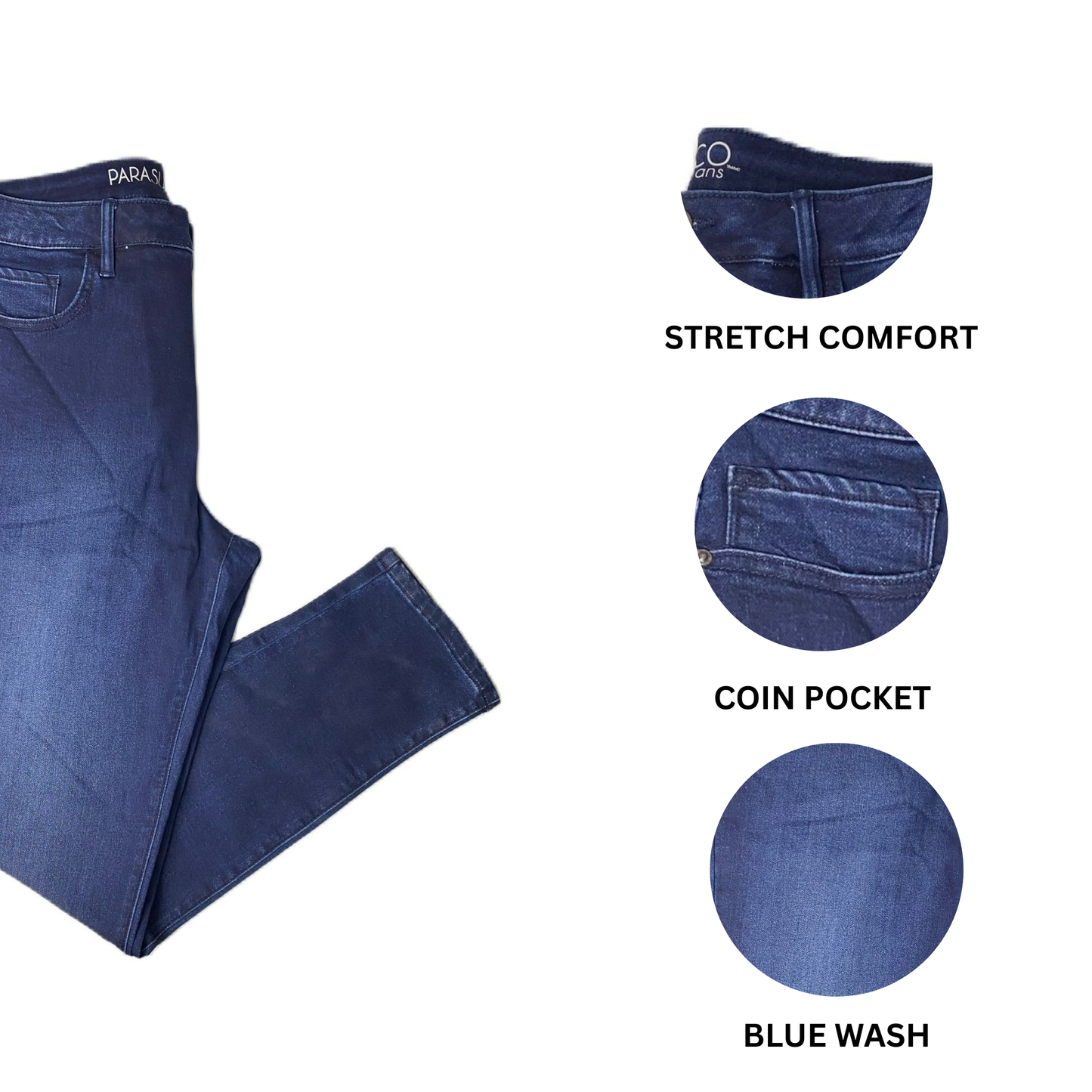 Women’s Blue Stretch Jeans - Size 14 | Comfortable Fit Denim