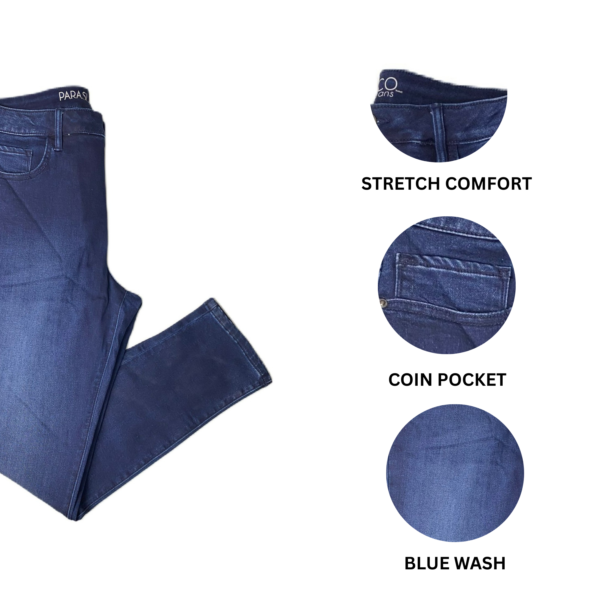 Women’s Blue Stretch Jeans - Size 14 | Comfortable Fit Denim