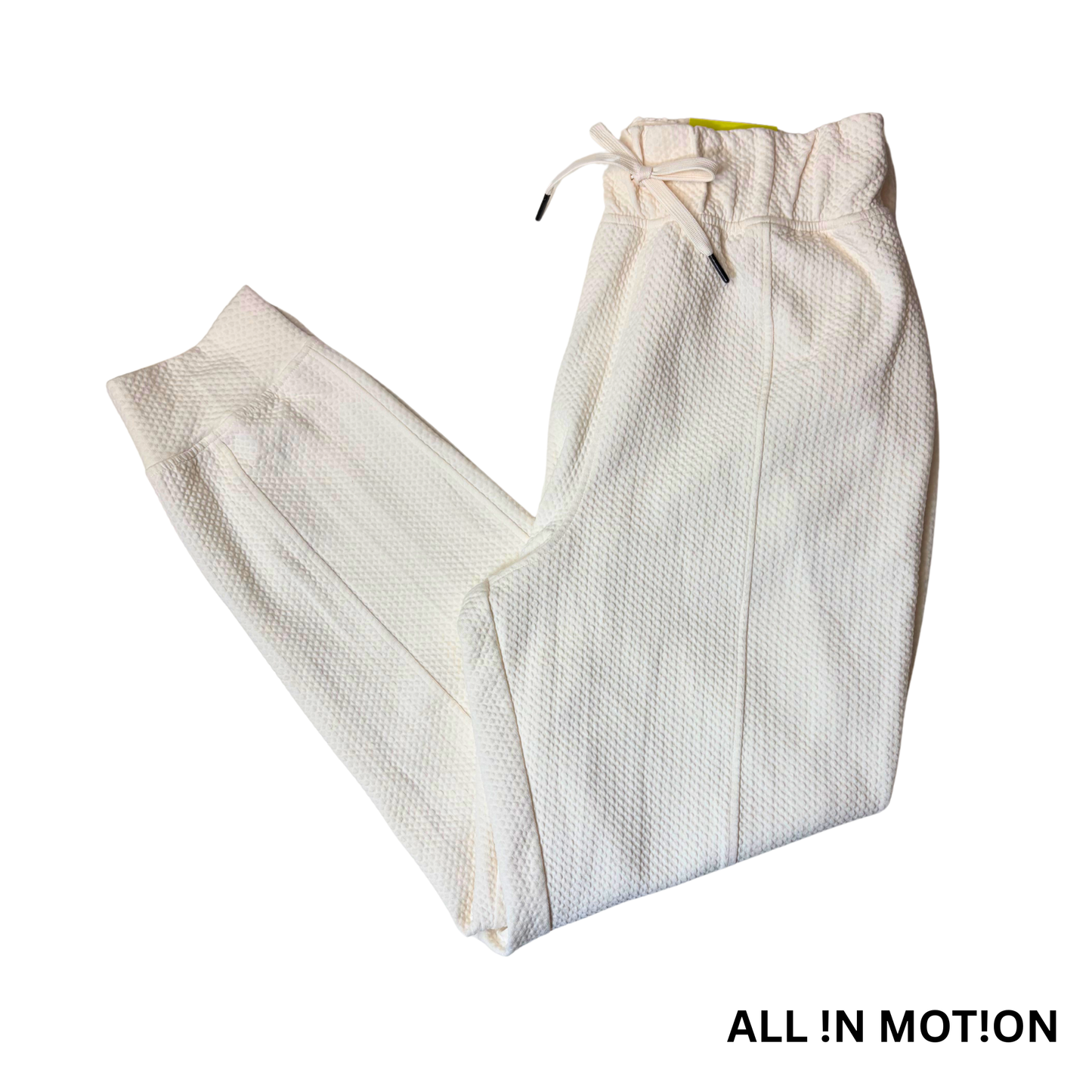 Women's Cream Textured Joggers